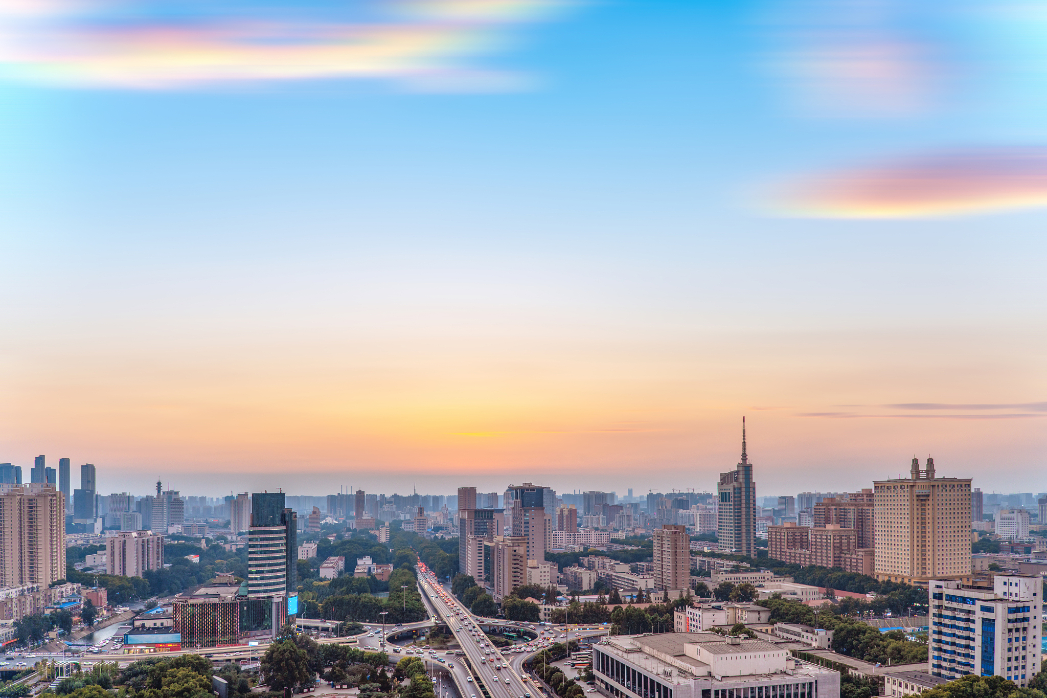 高视角中国河南郑州市区