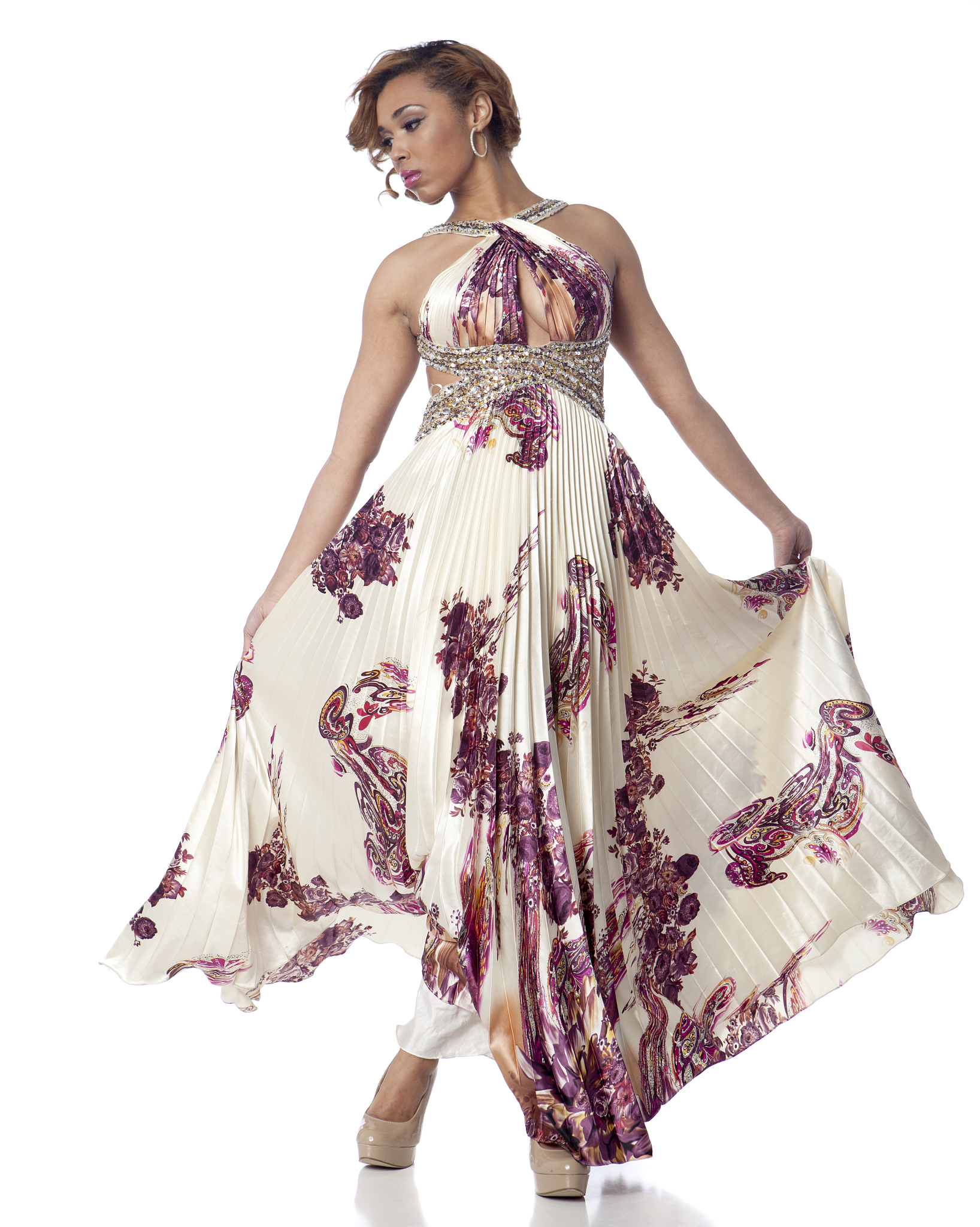 Women's V-Neck Retro Print Polka Dot Dress: Stylish, Flattering, and Versatile