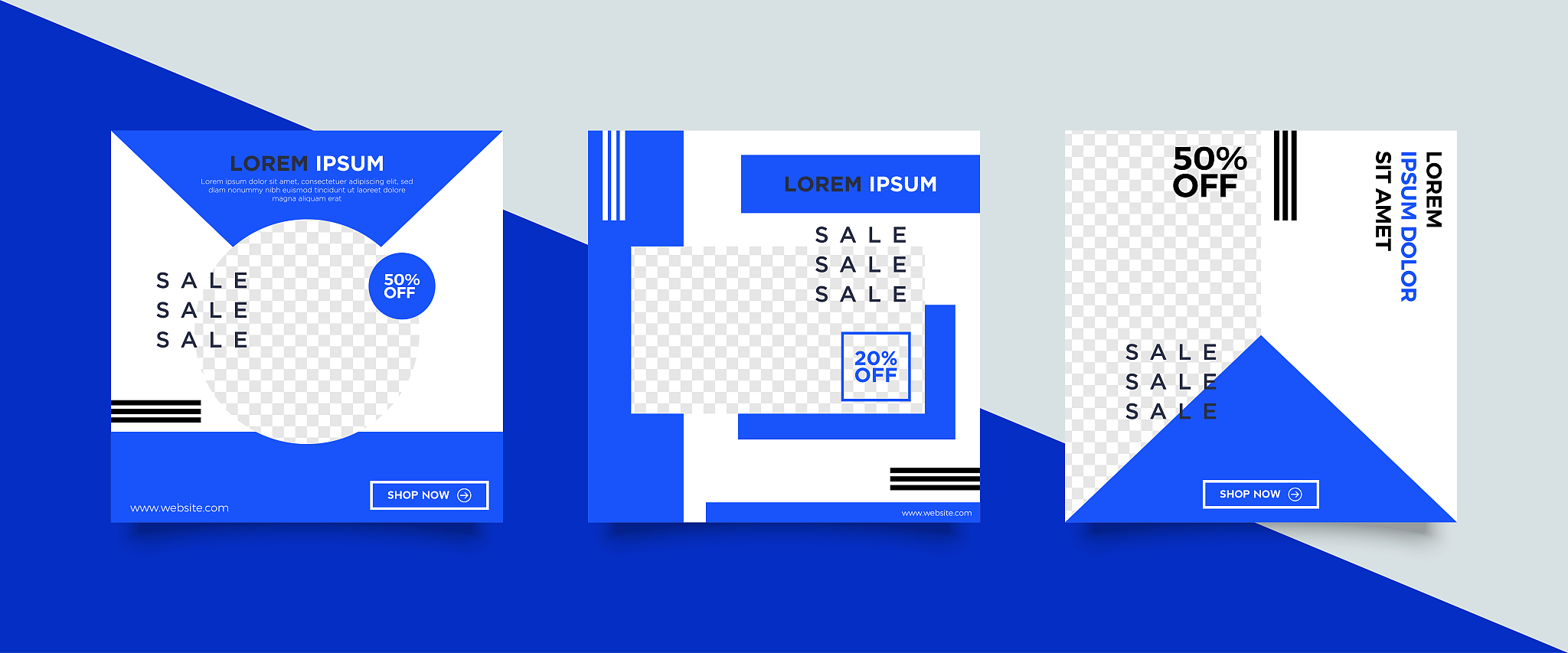 set of social media promo stories
