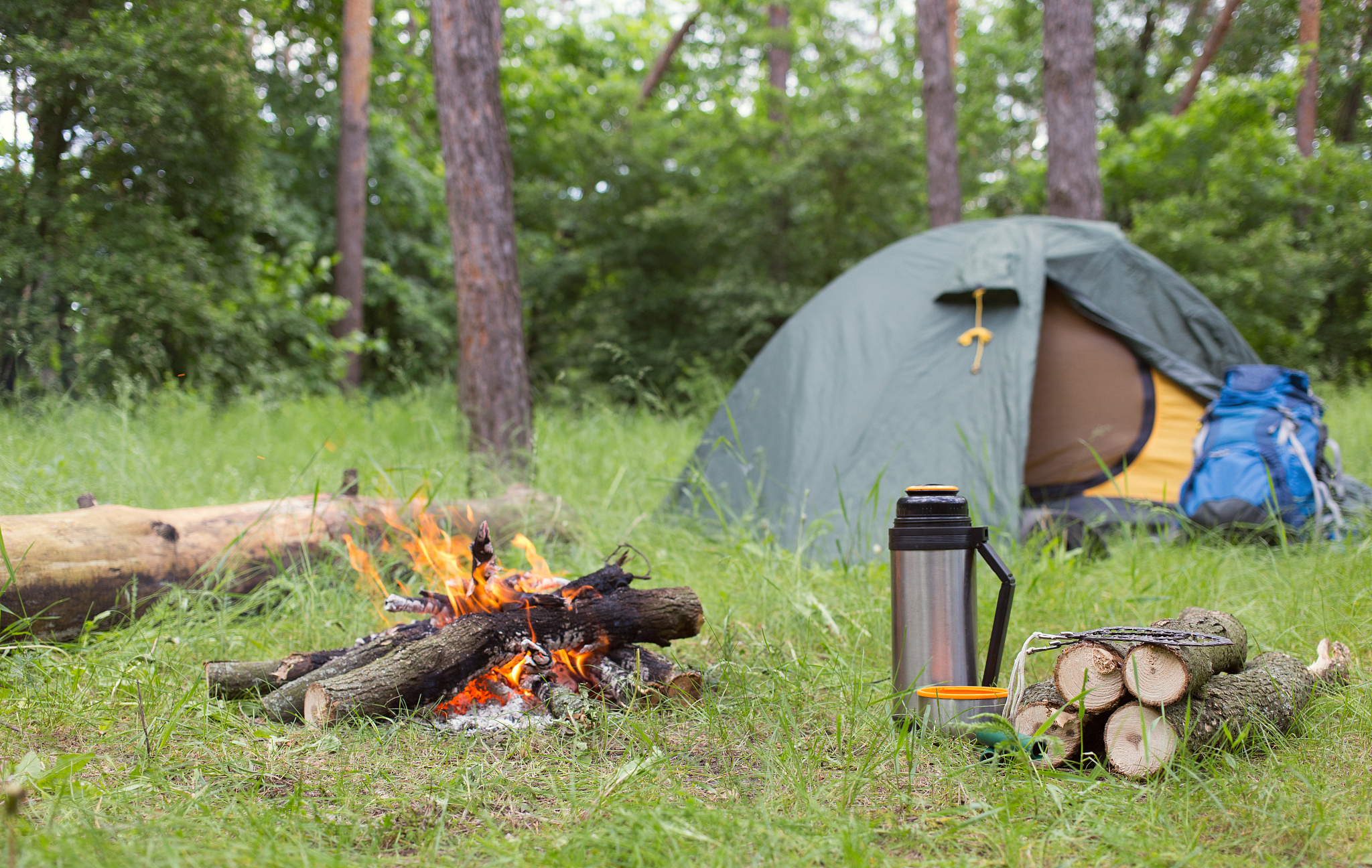 野餐下雨有遮雨棚能找到东西生火吗