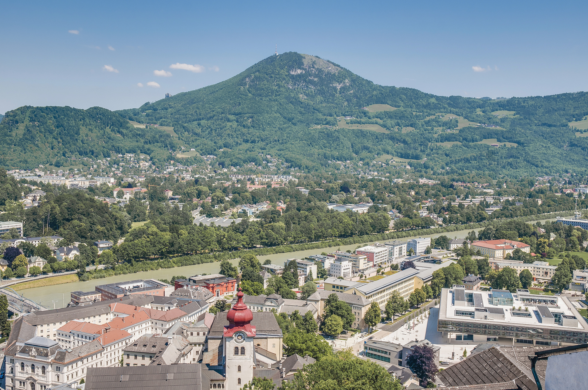 salzburg general view from salzburg fortress (festung hohenzalsb