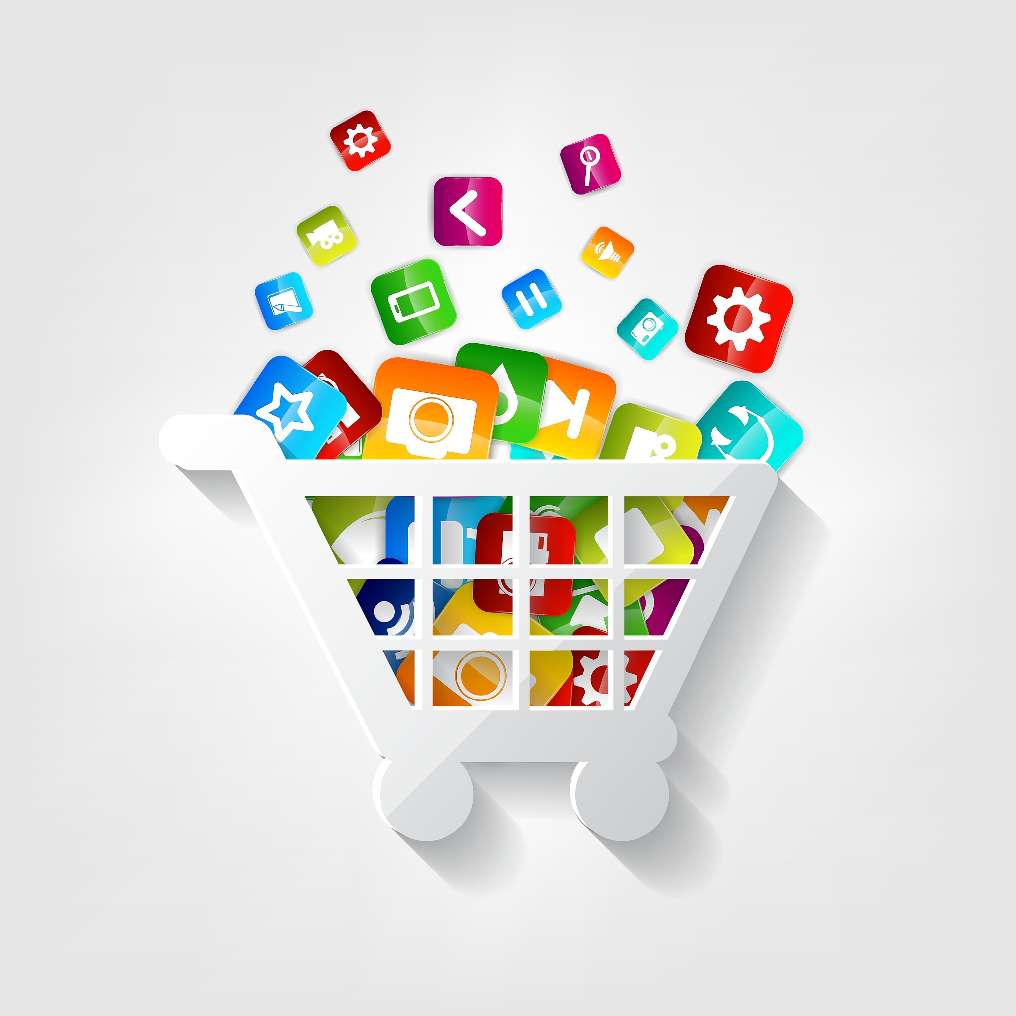shopping basket icon application button