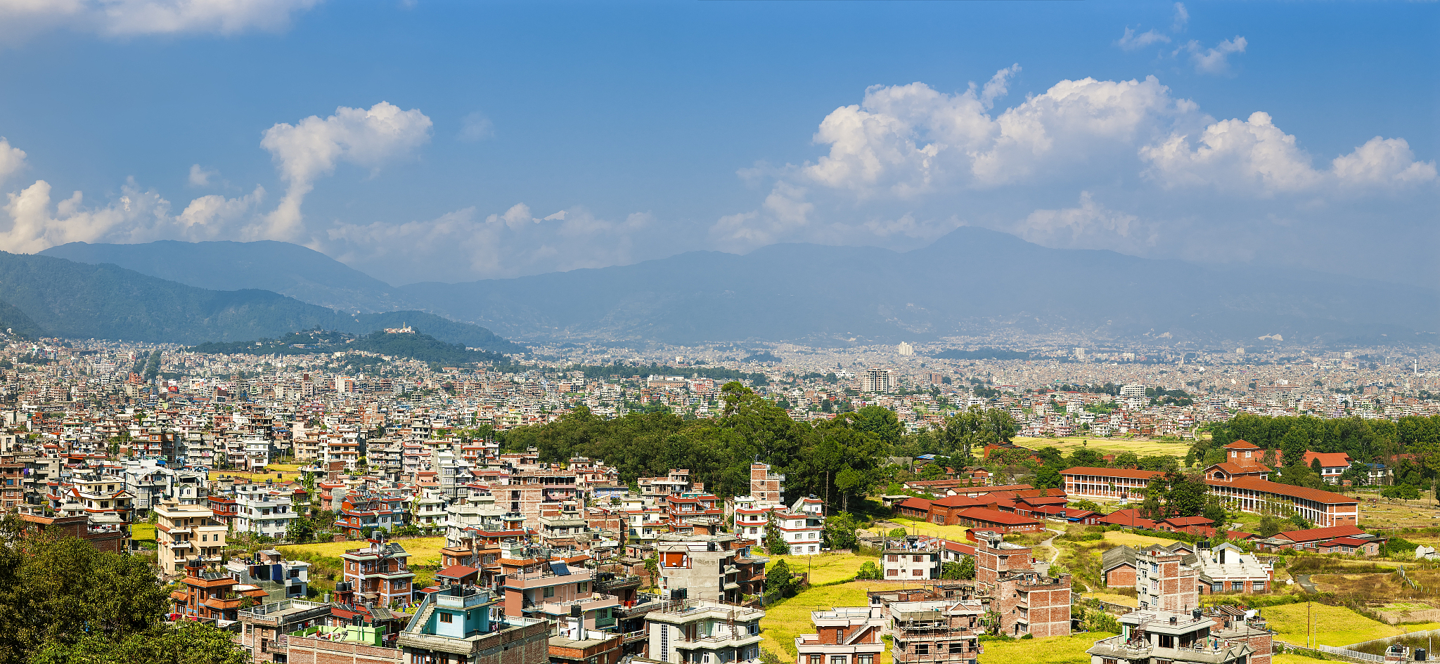 panorama cityscape of kathmandu, nepal.