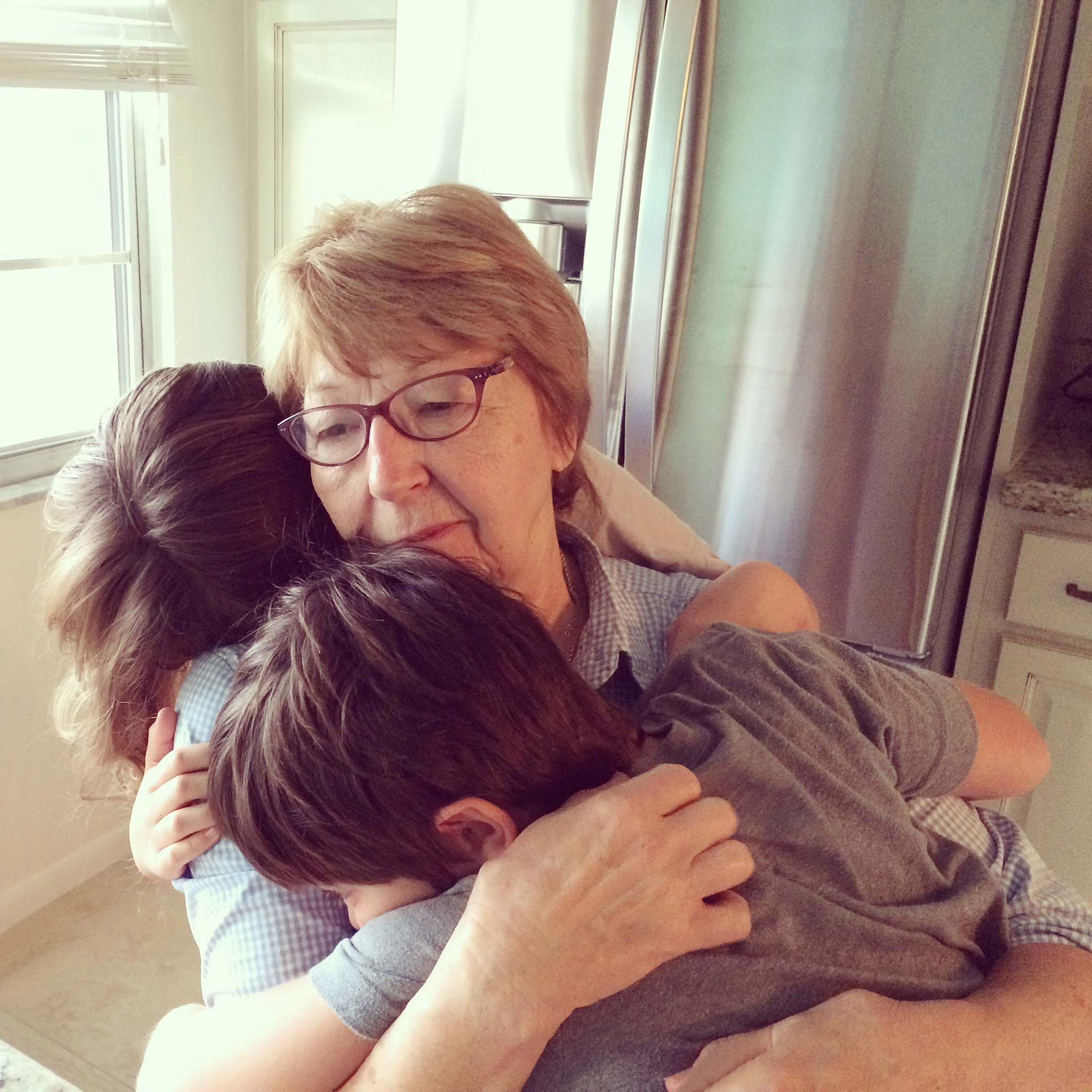 grandmother hugs
