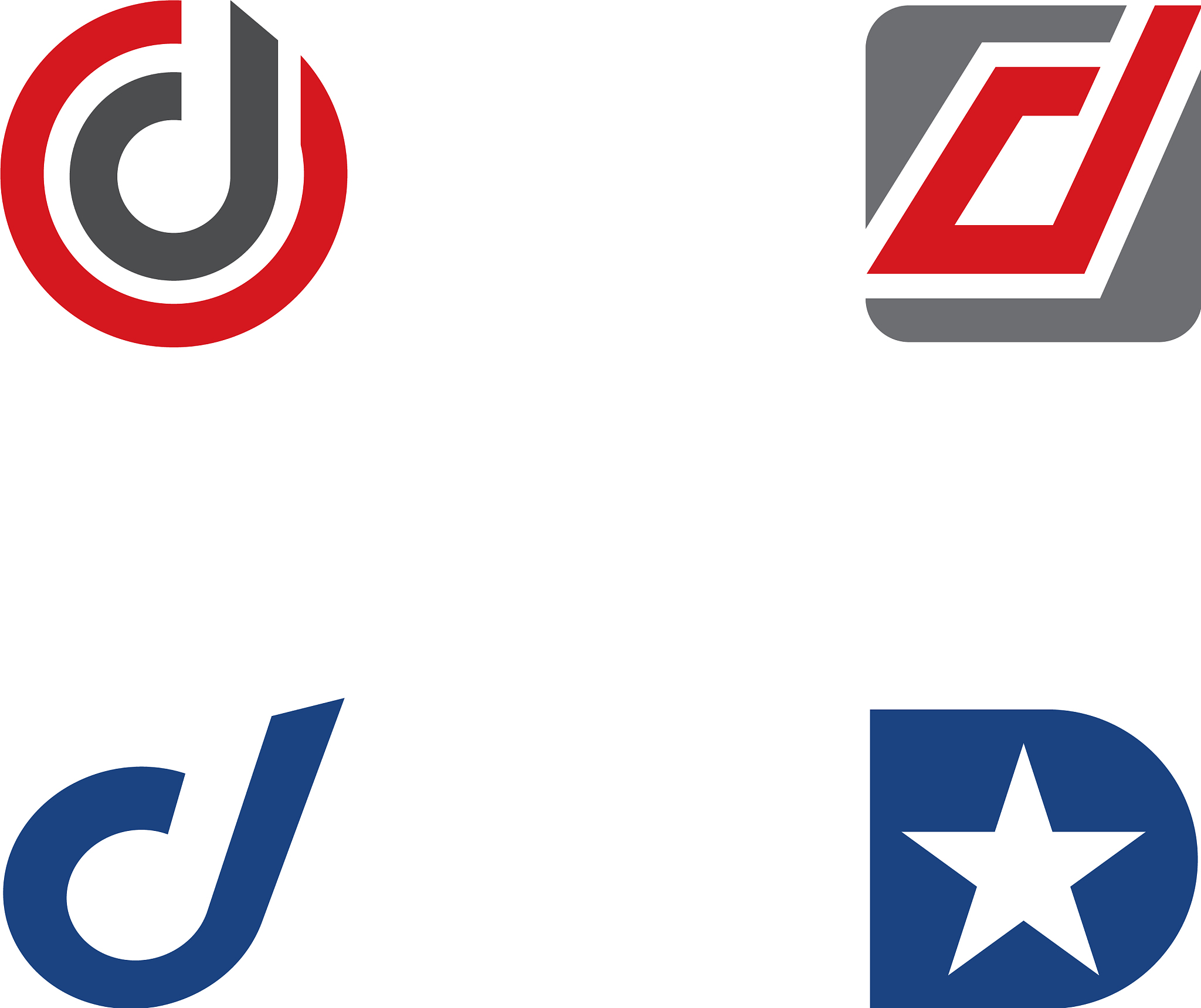 d letter logo