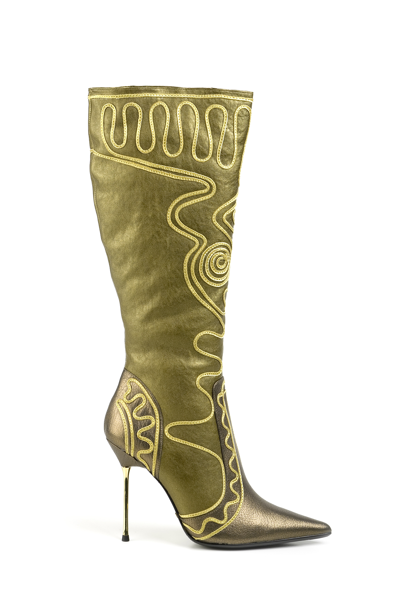 golden high boot