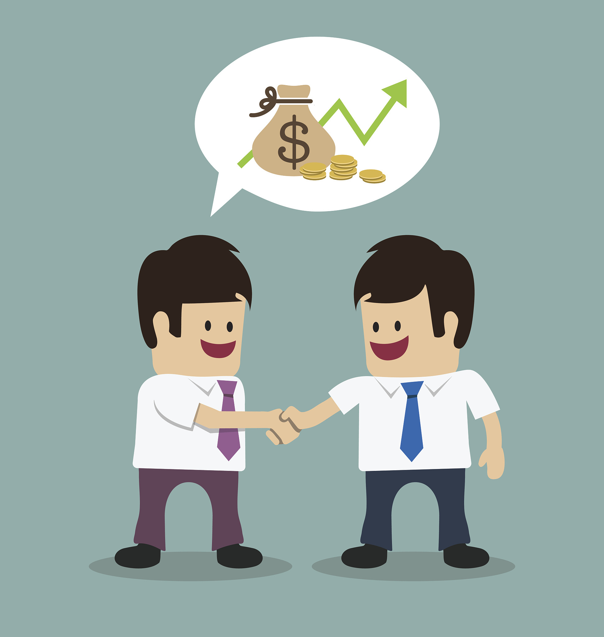 businessman partners making a deal