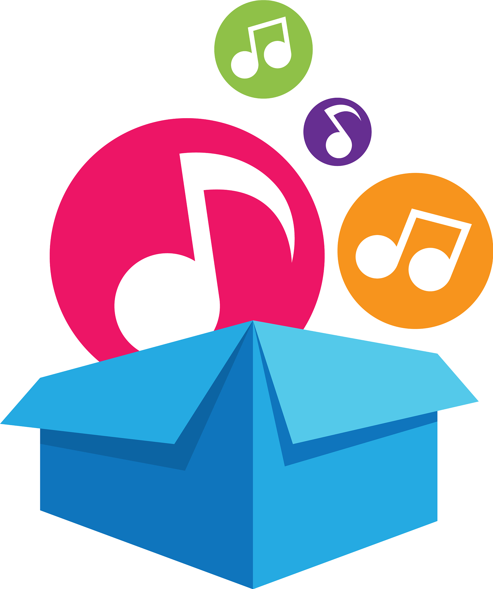 music box logo creative icon