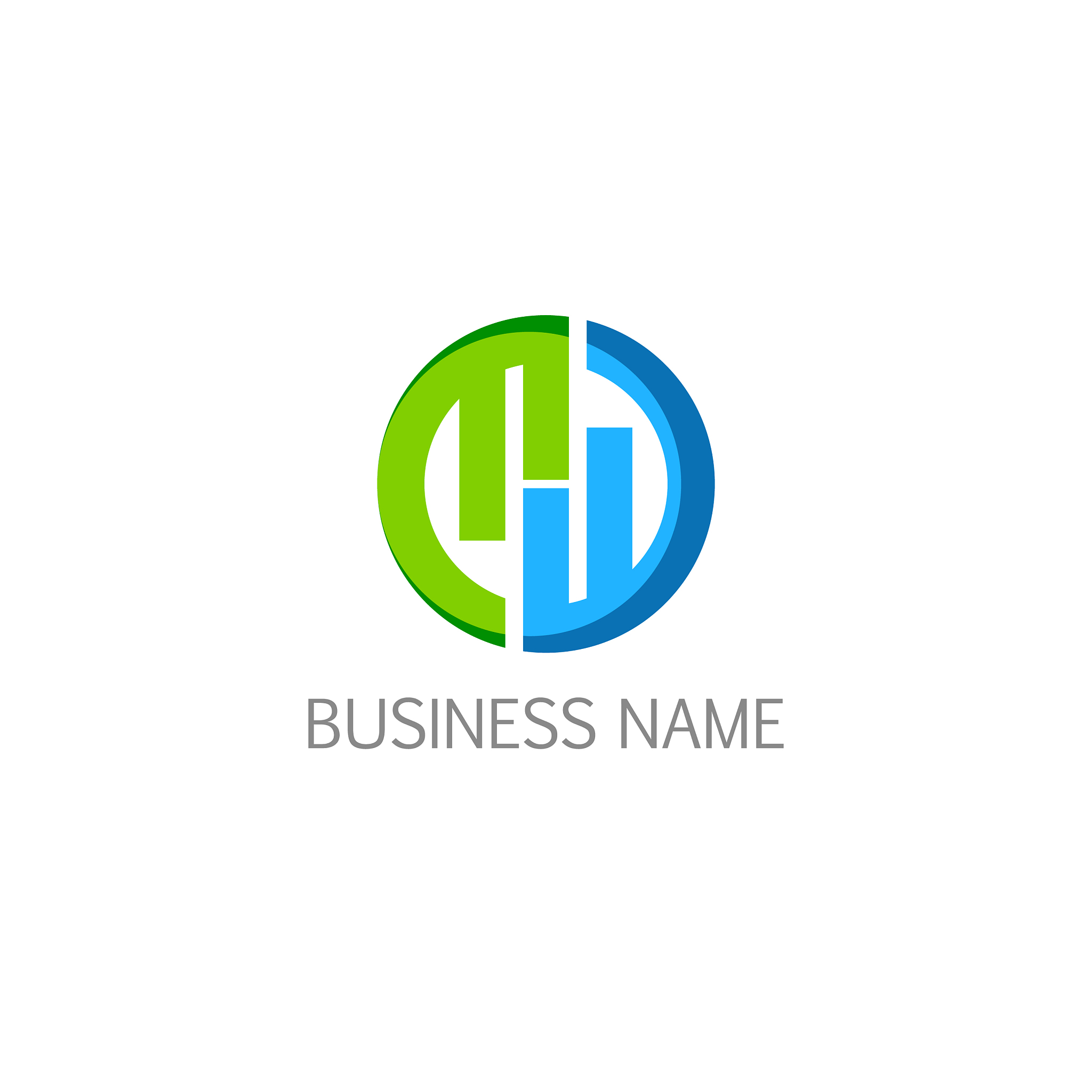 round shape technology design logo