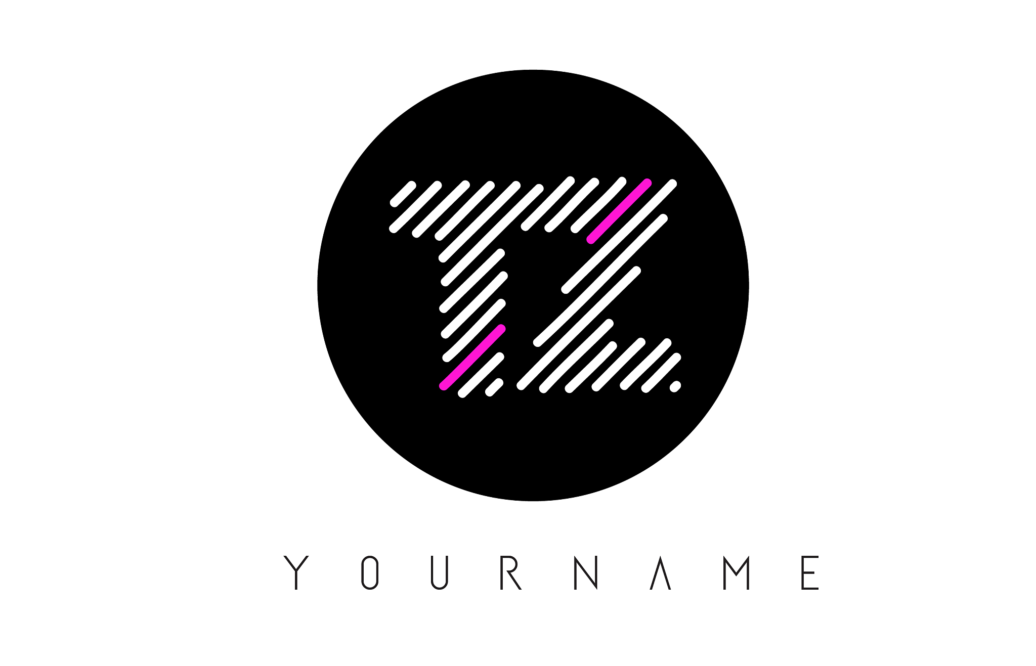 tz letter logo design with white lines and black