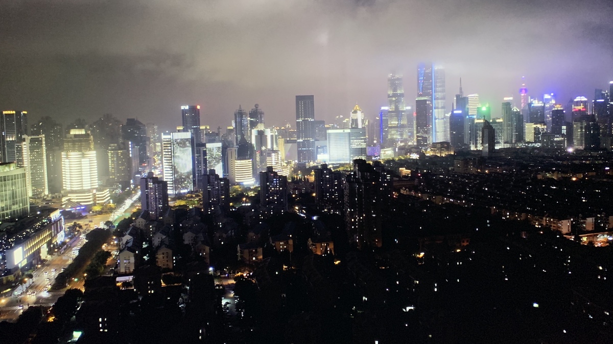 上海天际线航拍图,中国,亚洲