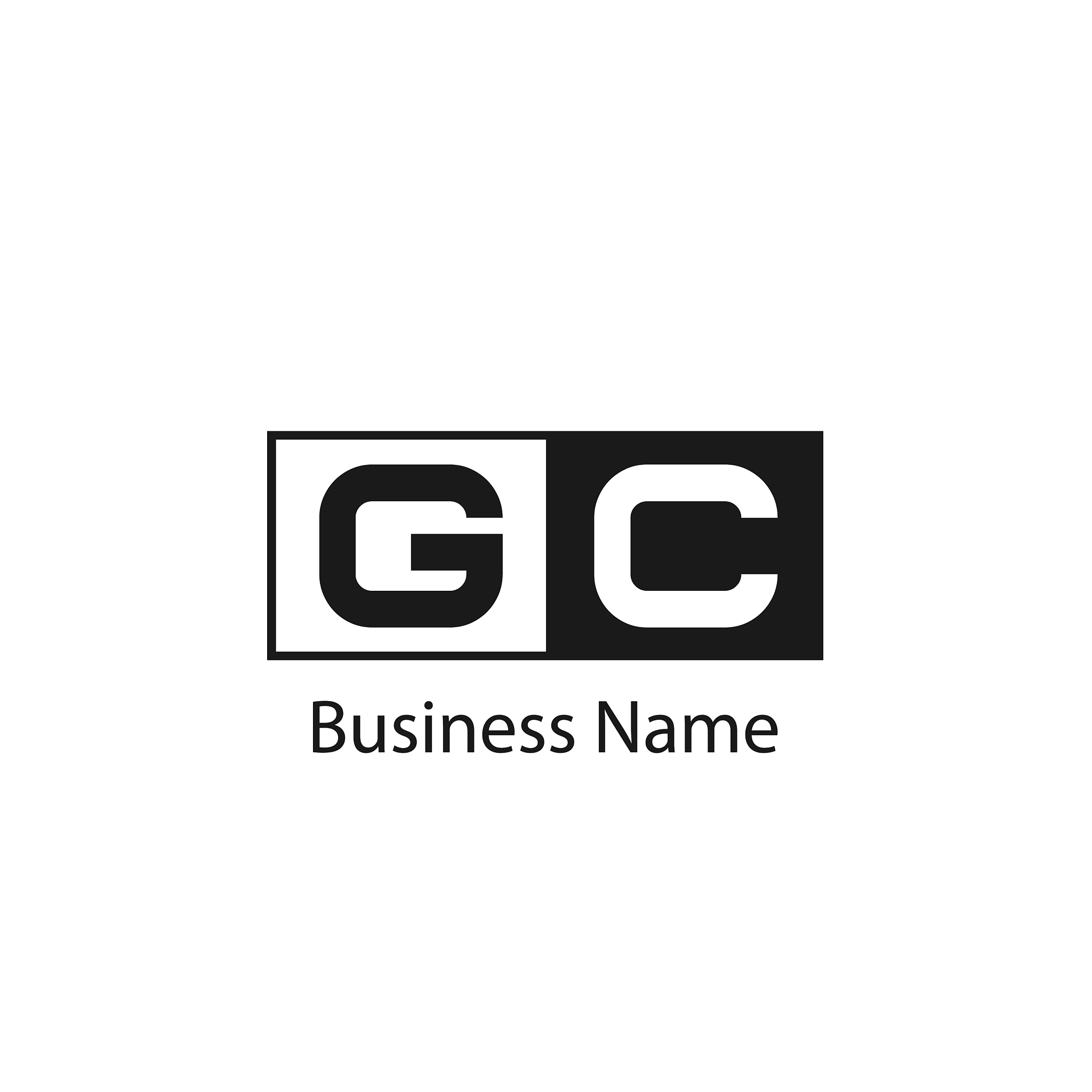 initial letter gc logo template design