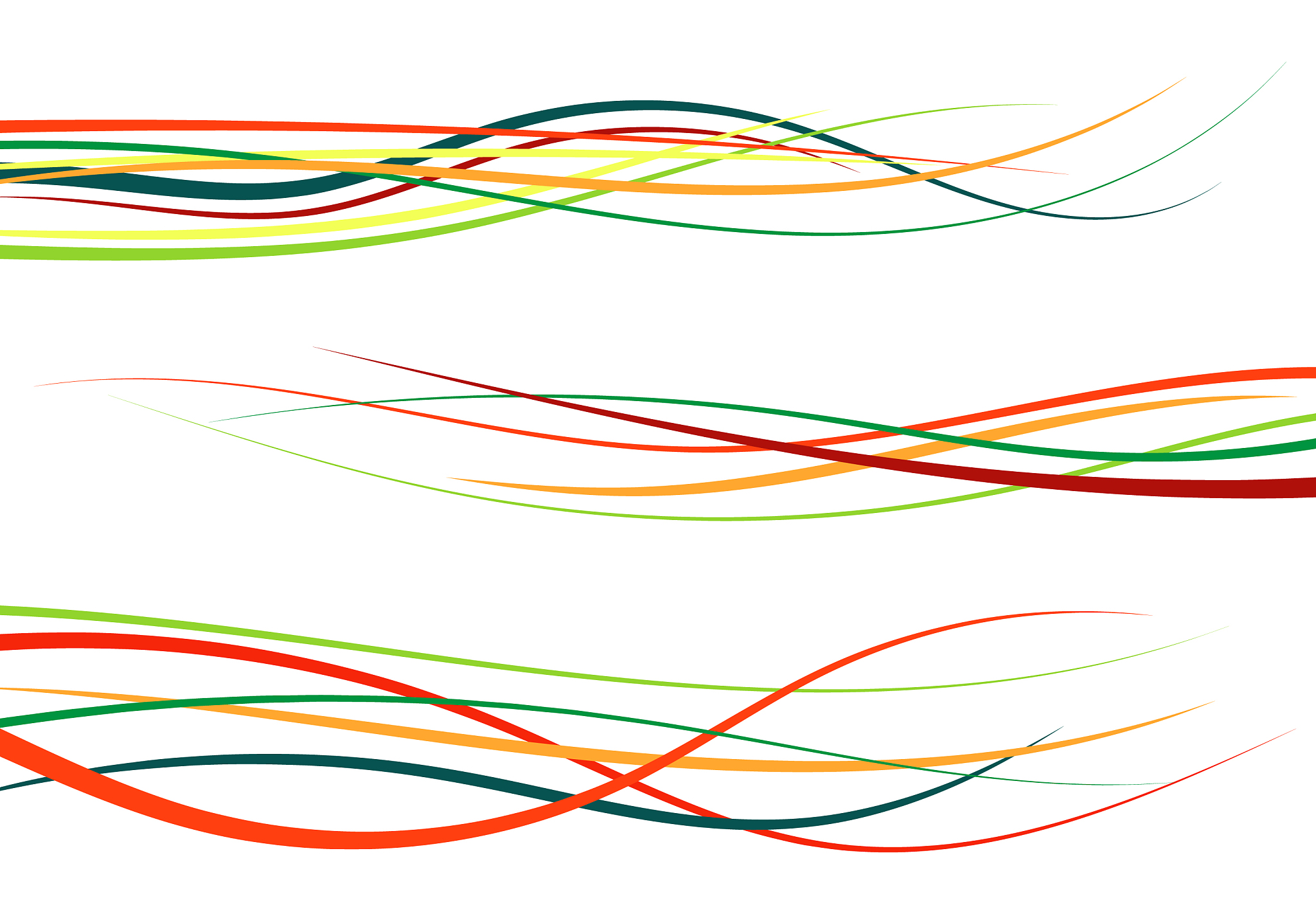 set of abstract color curved lines