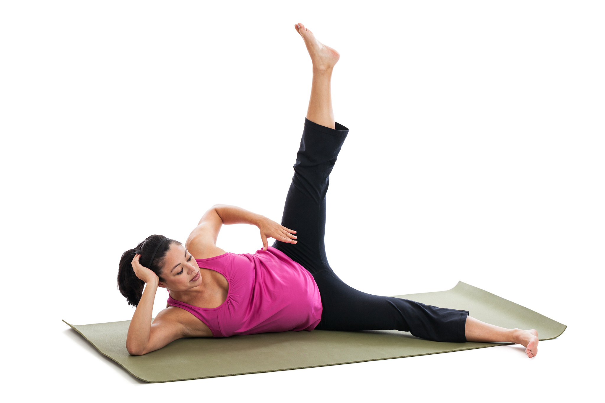 pregnant woman stretching