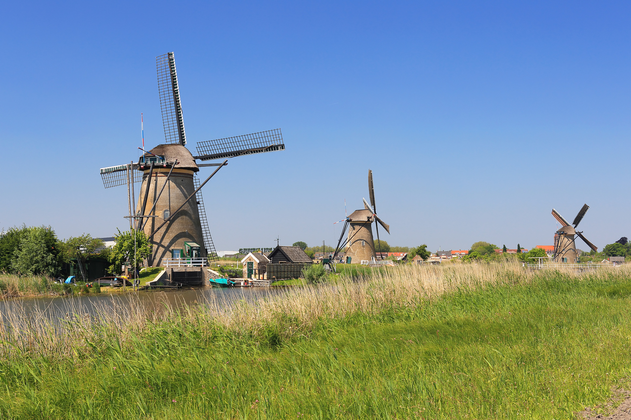 the windmills of kinderdijk, holland - unesco world heritage sit