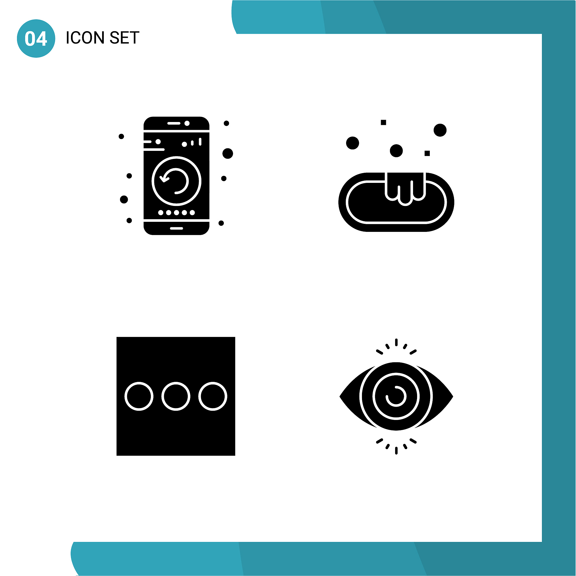 4 creative icons modern signs and symbols of