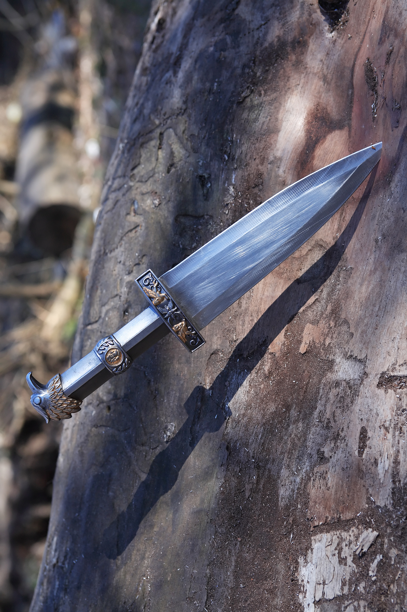 dagger in wood