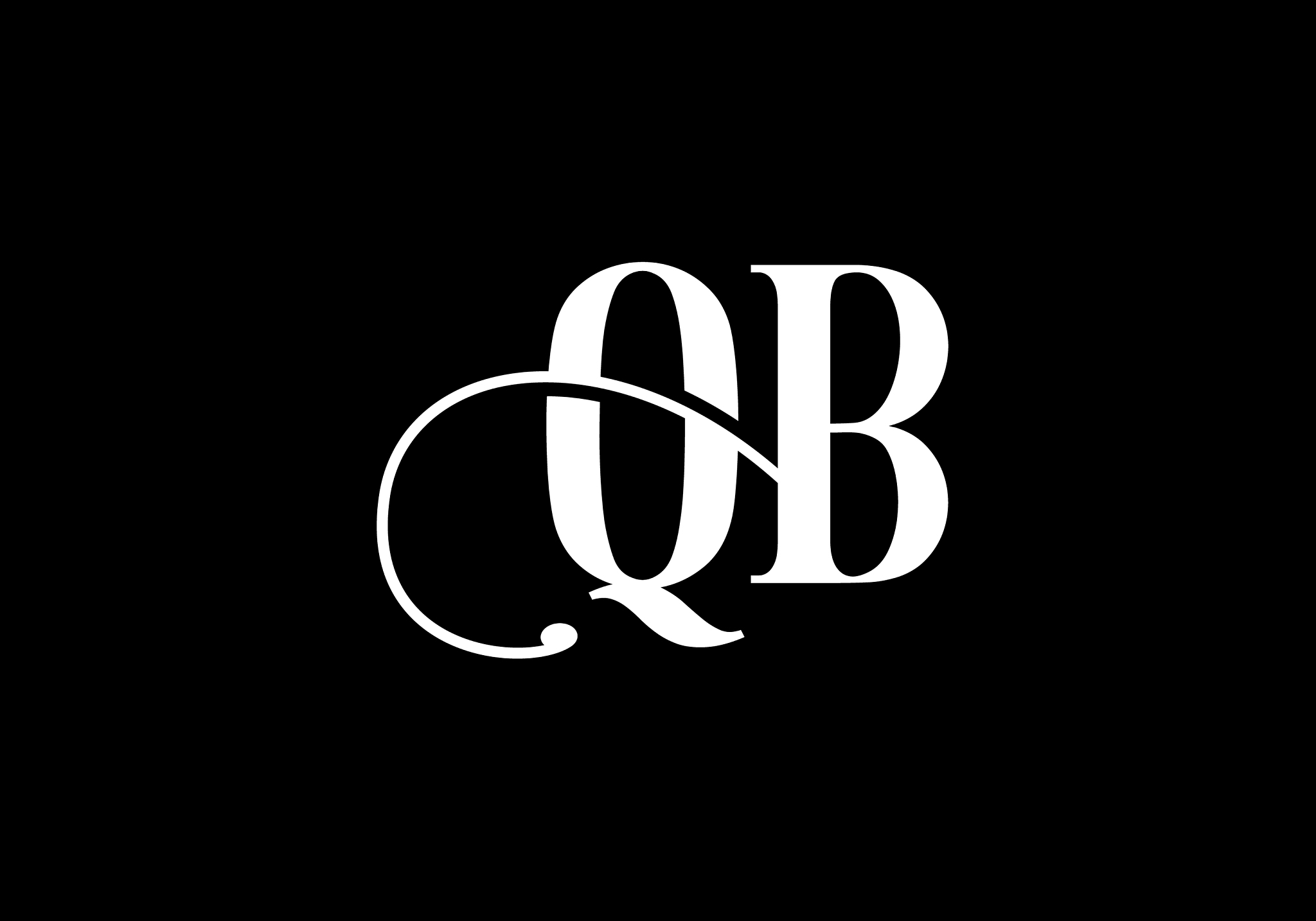 initial monogram letter q b logo design template