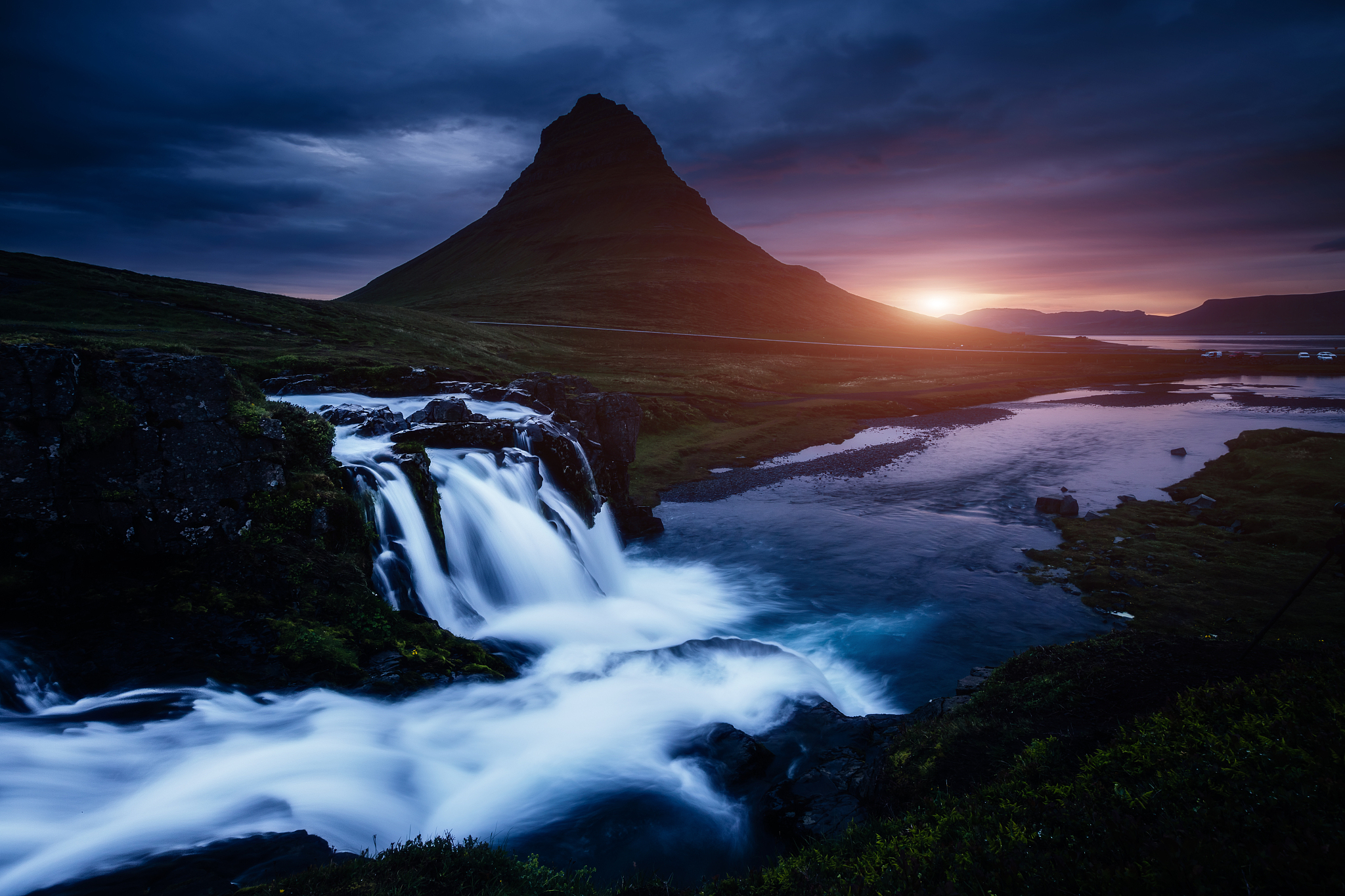 the kirkjufell volcano the coast of snaefellsnes peninsula. loca