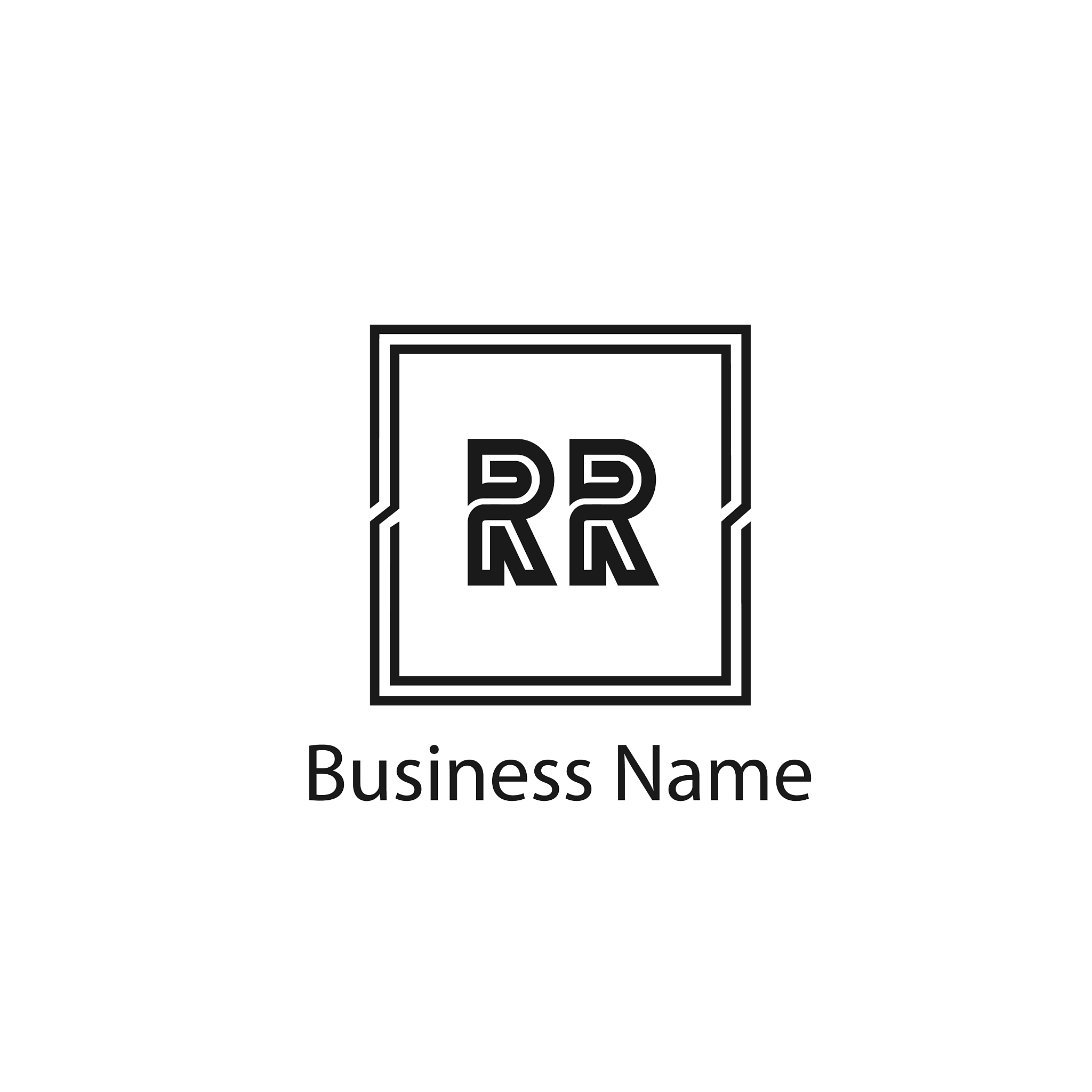 initial letter rr logo template design