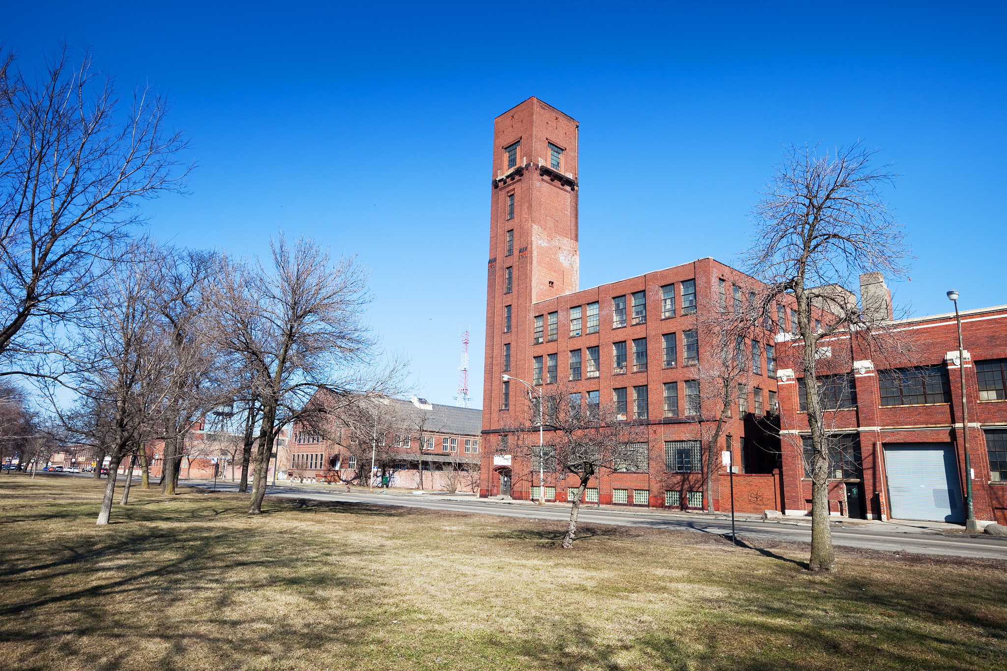 old chicago factory building with tower