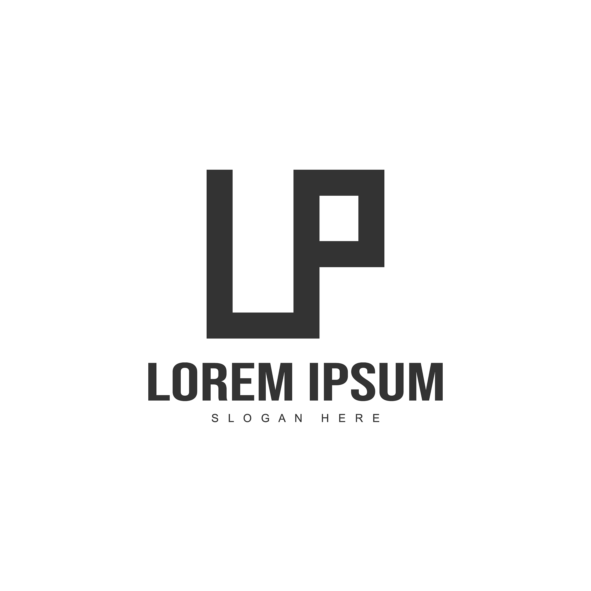initial letter logo template minimalist letter