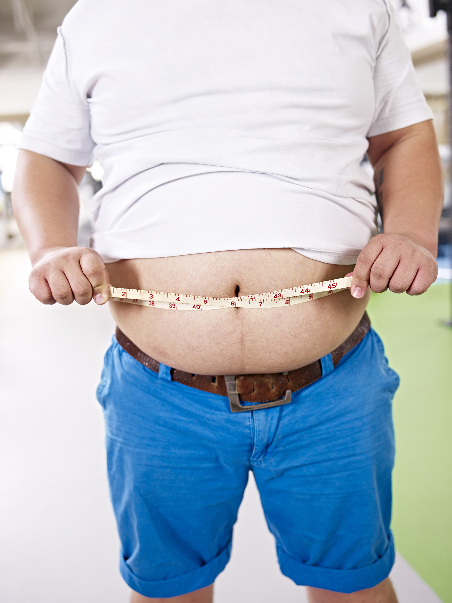 overweight man