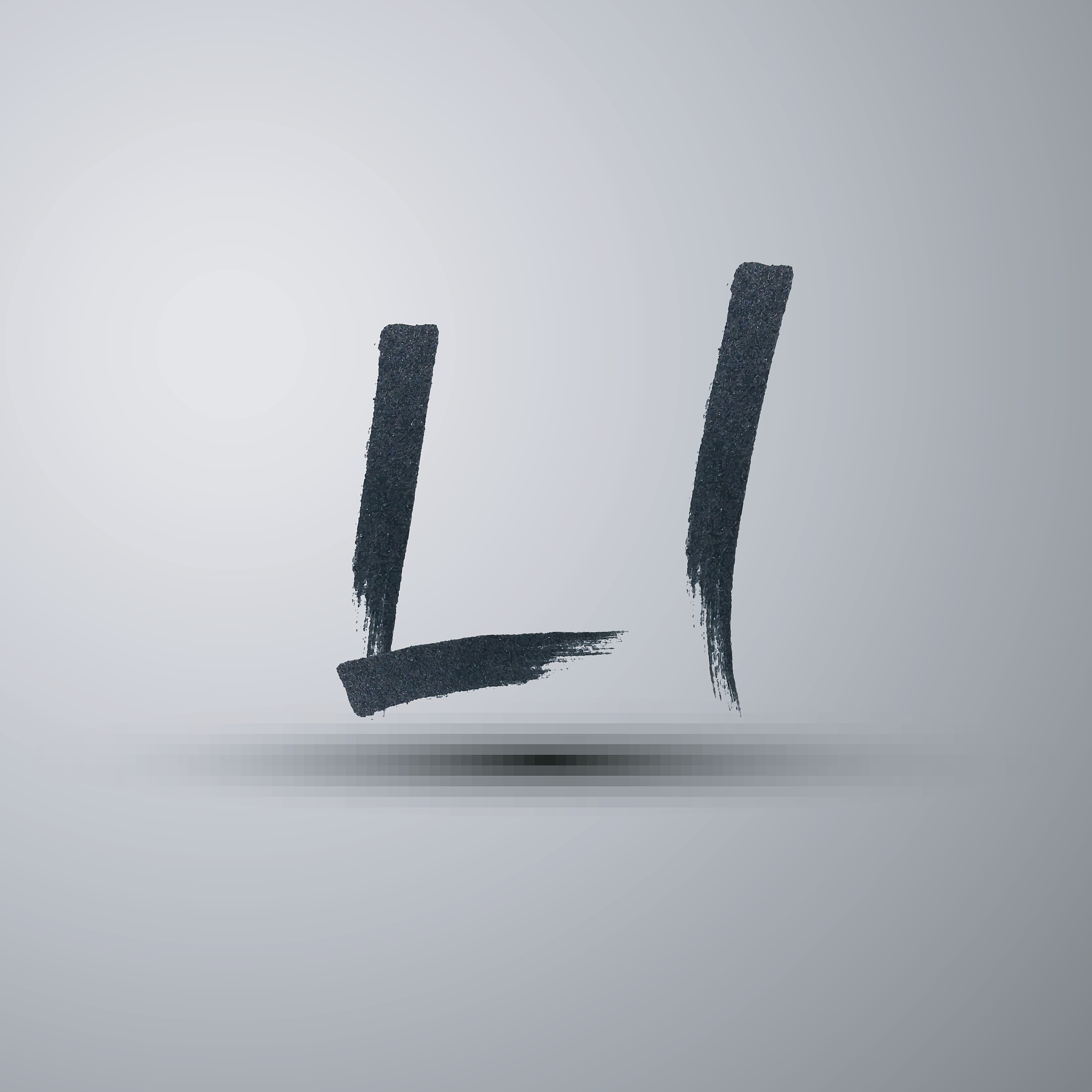 vector calligraphic hand-drawn marker or ink letter l