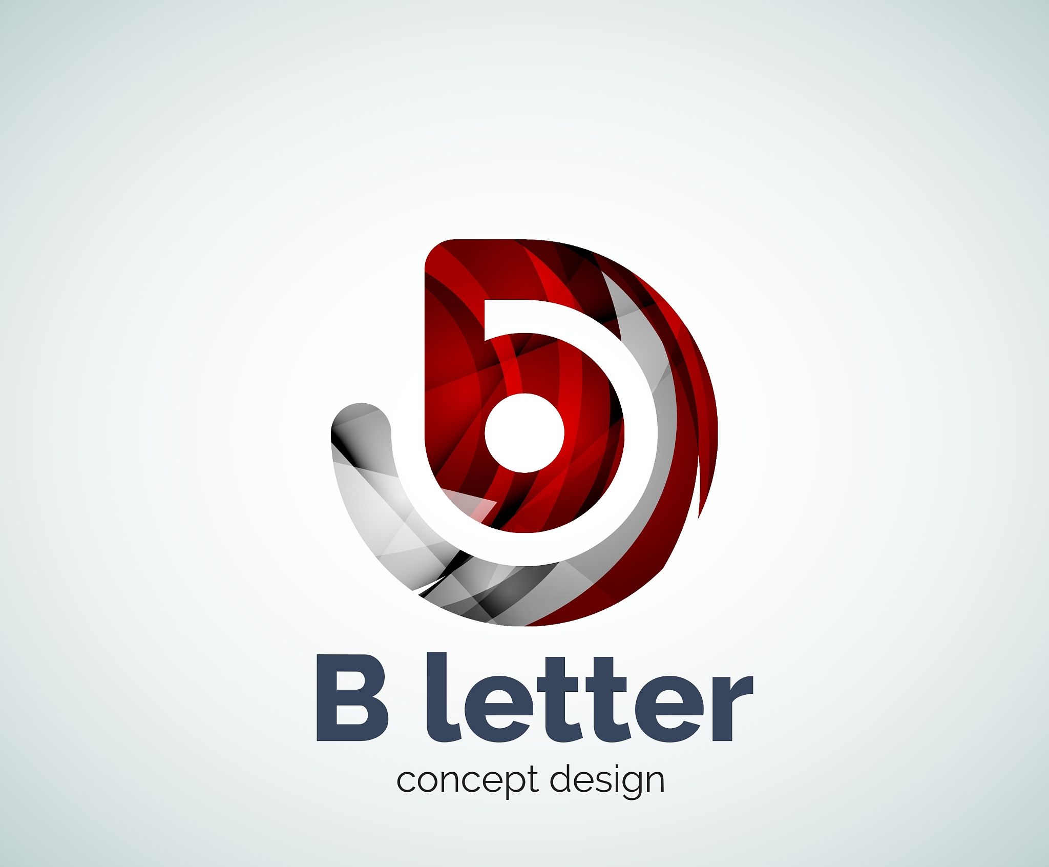 b letter concept logo template