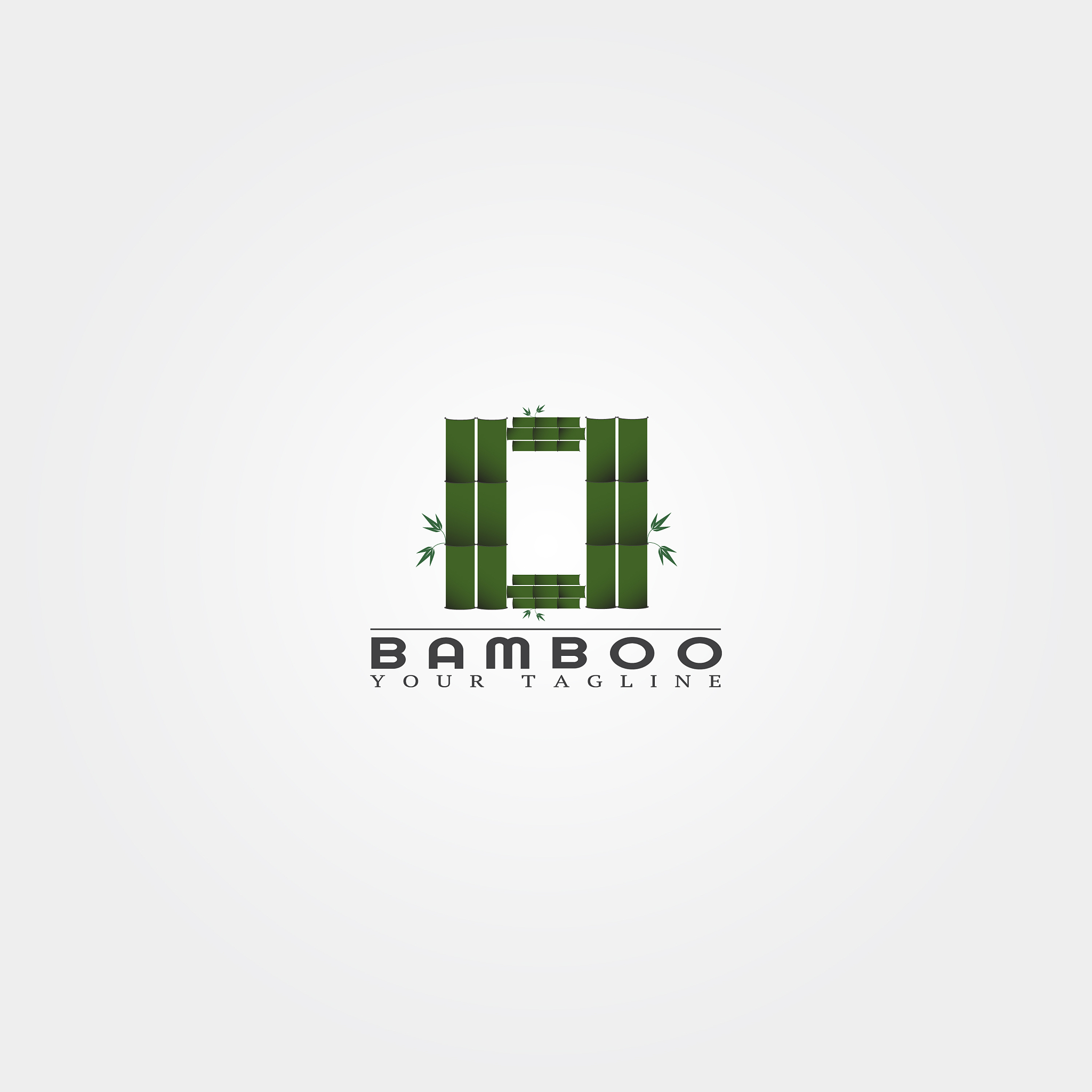 o letter bamboo logo template creative design for
