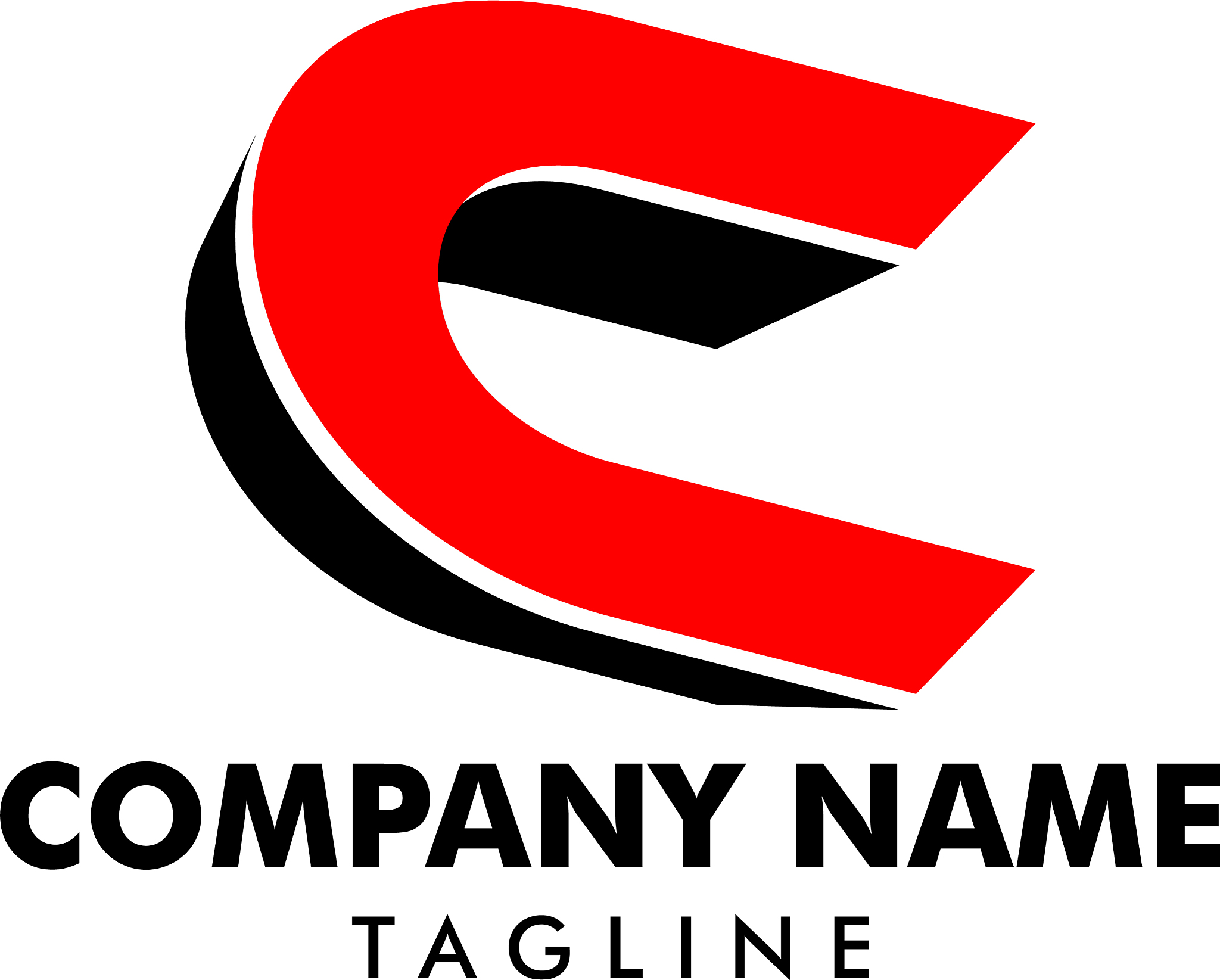 initial letter c logo template design