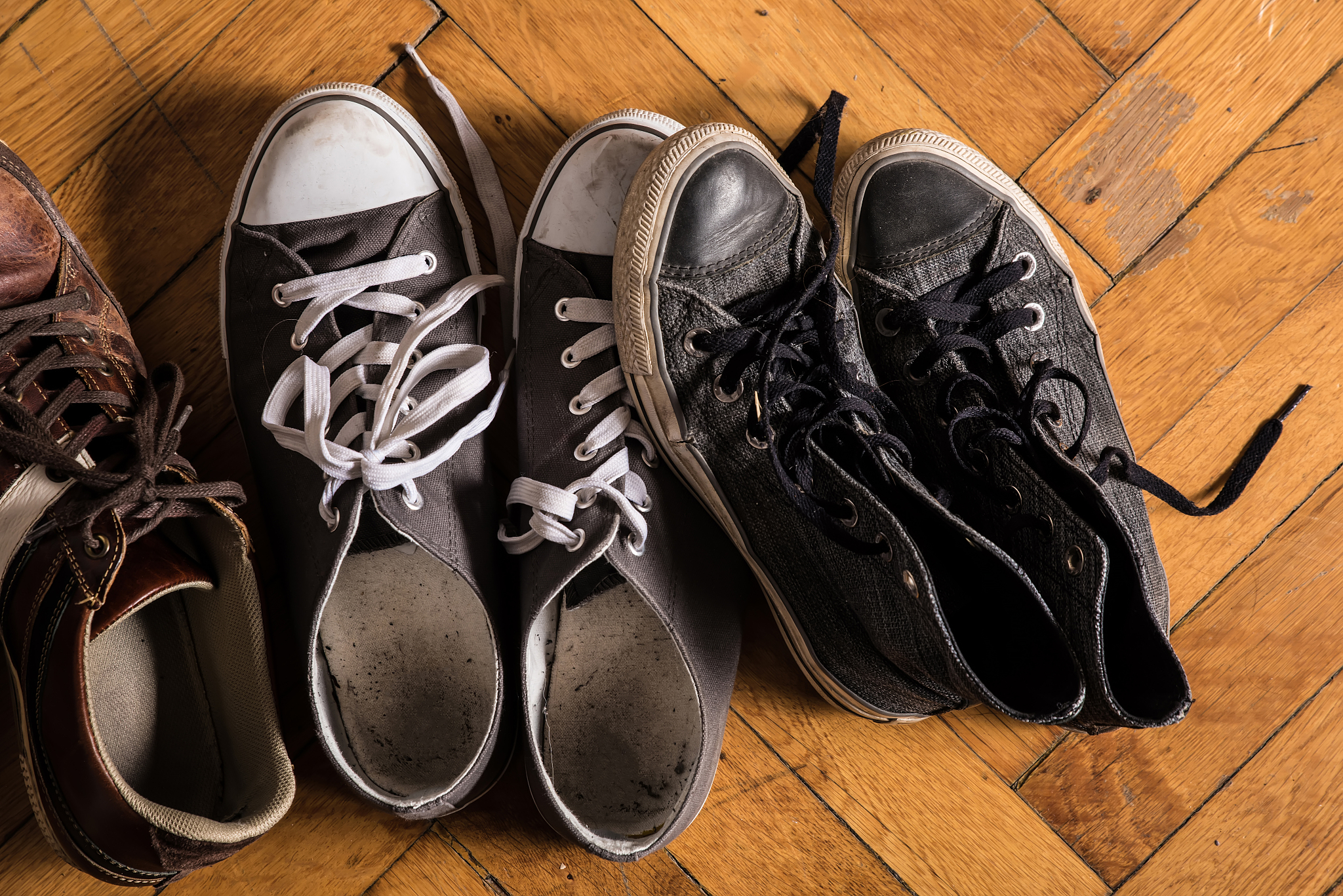 some used sneakers