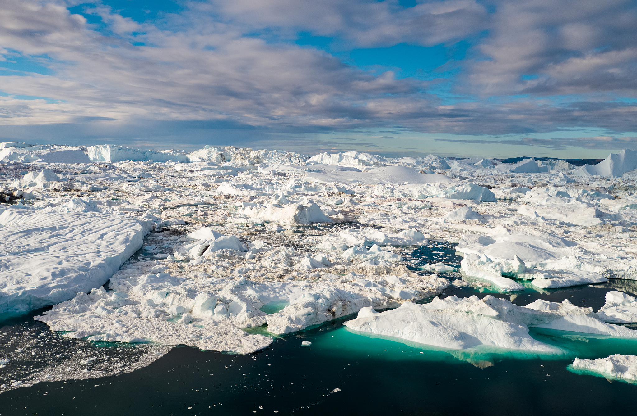 iceberg in greenland - global warming concept