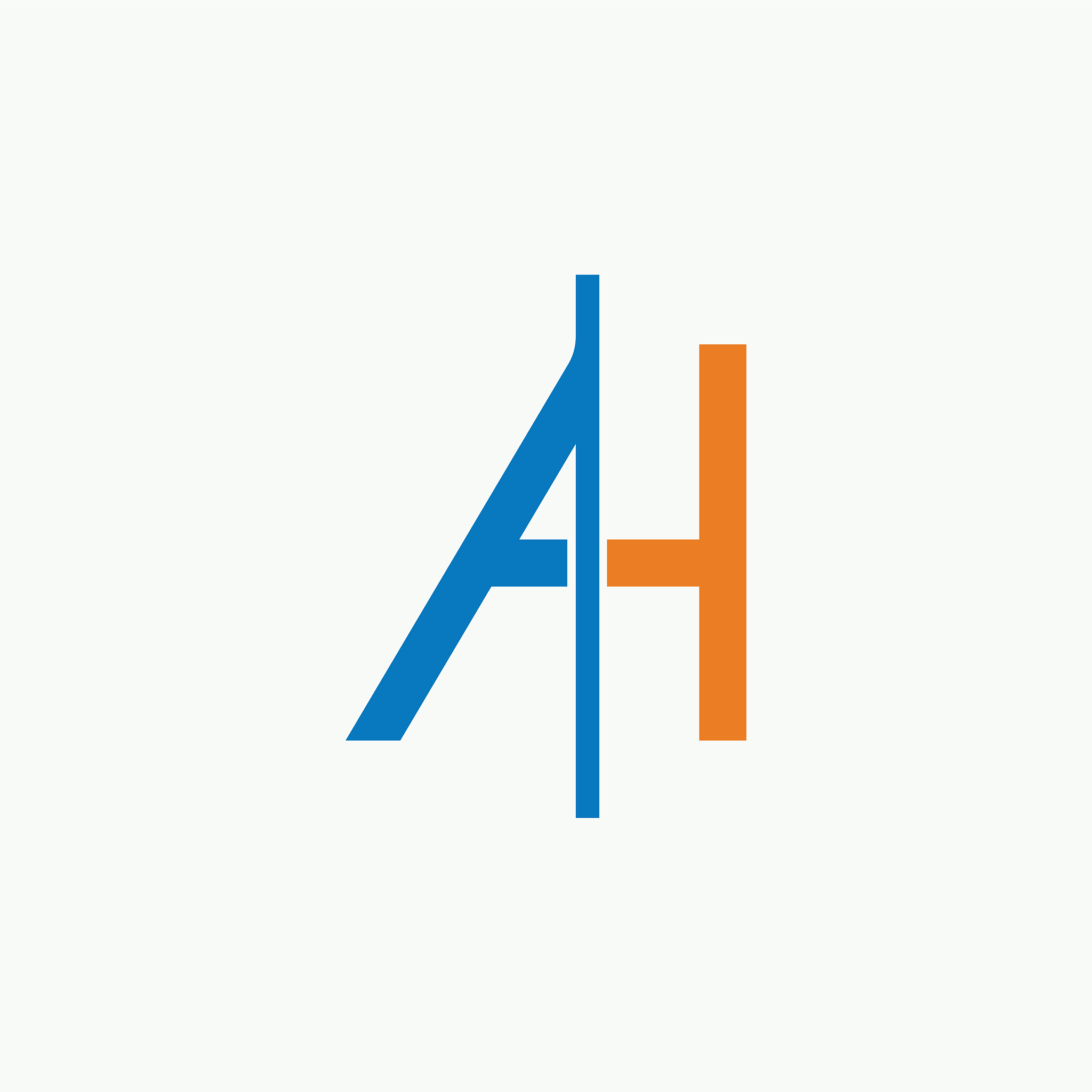 initial letter ah logo or ha logo designs