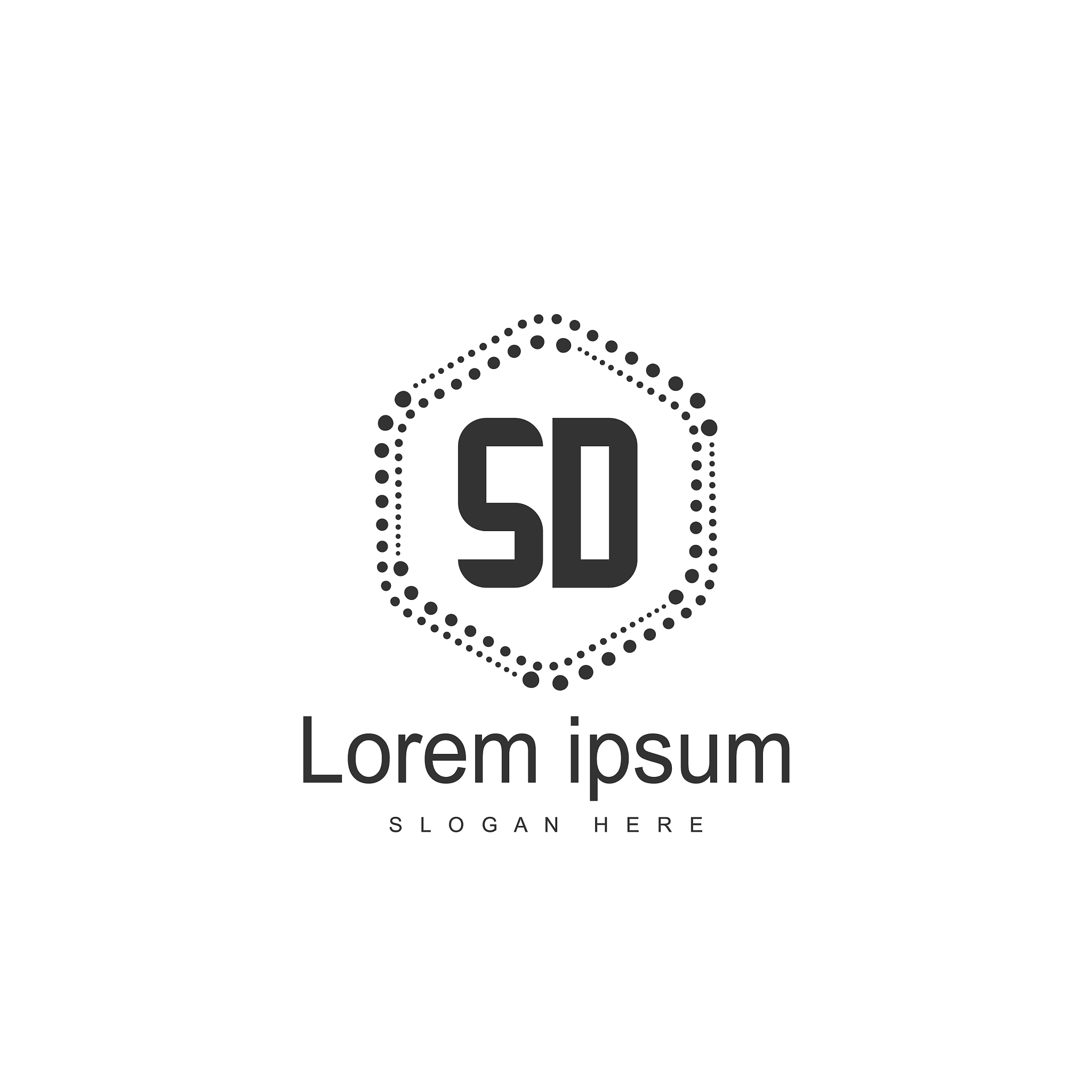 sd letter logo design initial letter sd logo
