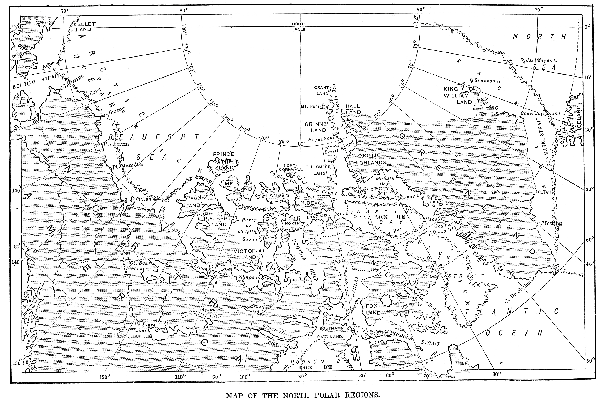 map of the north polar regions