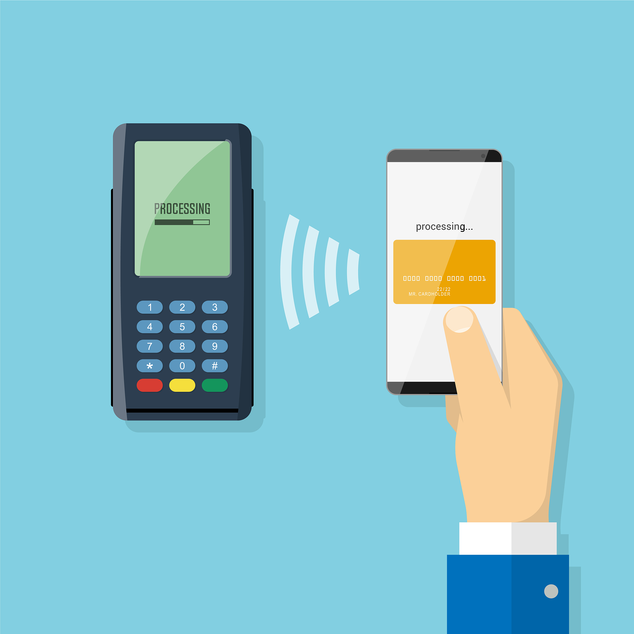 mobile payments using smartphone. nfc technology, online banking
