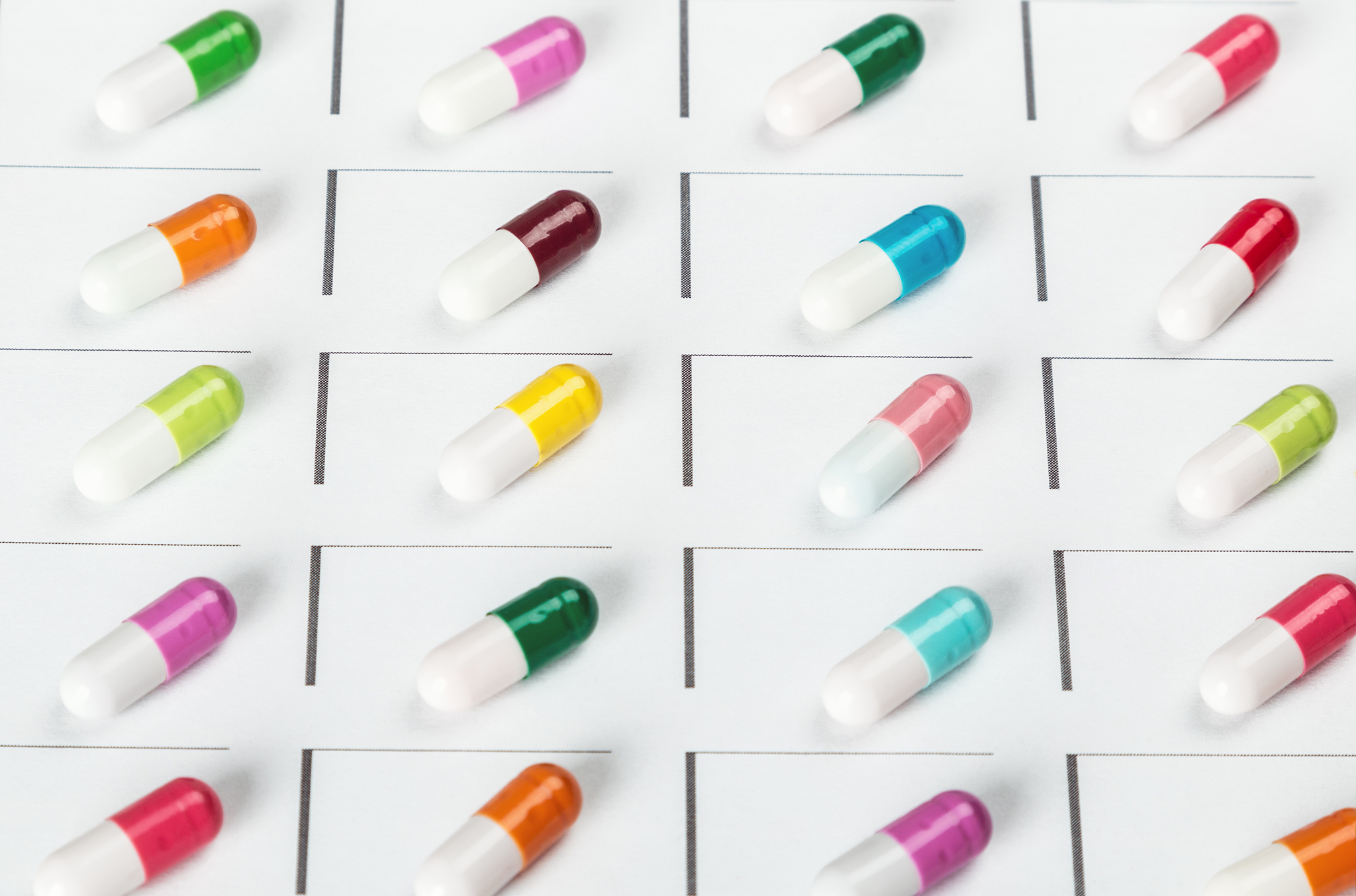 different colors of the pill