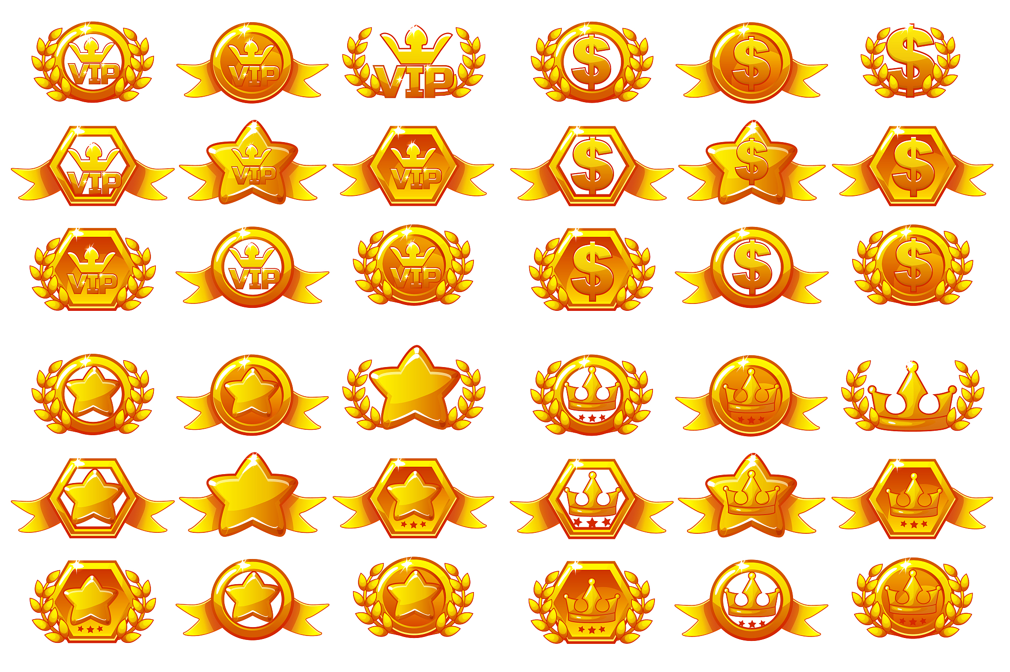 awards large set , vector creating icons for mobile games. mobil