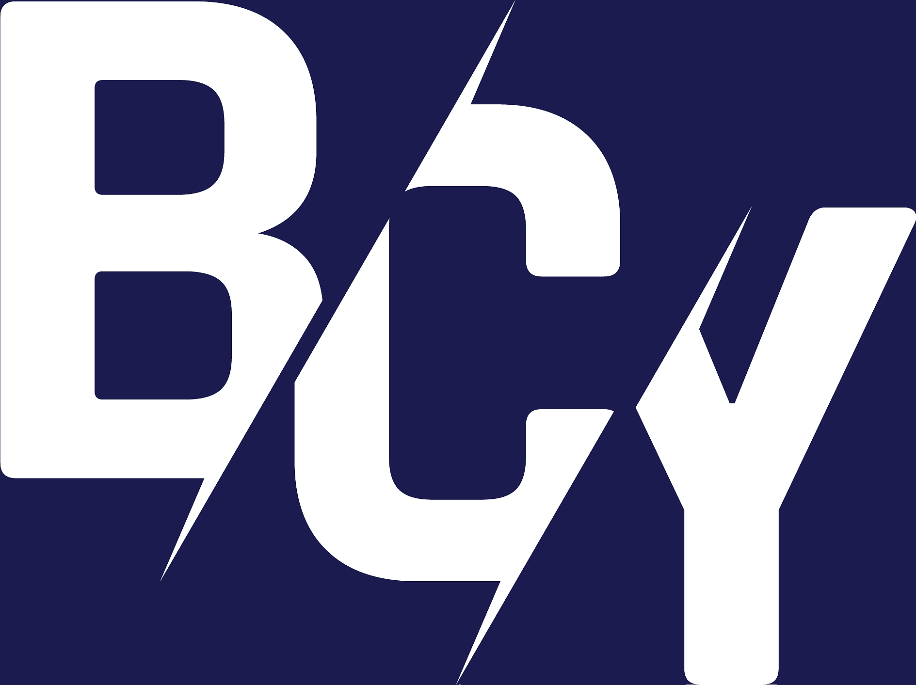 monogram letters initial logo design bcy