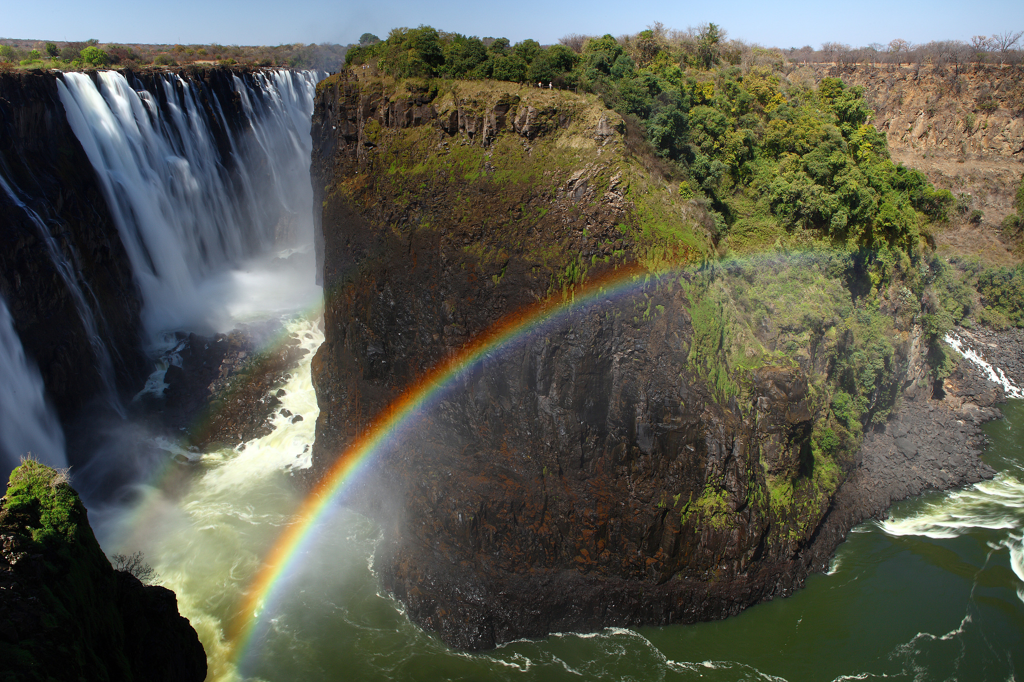 southern africa, victoria falls between zambia and zimbabwe