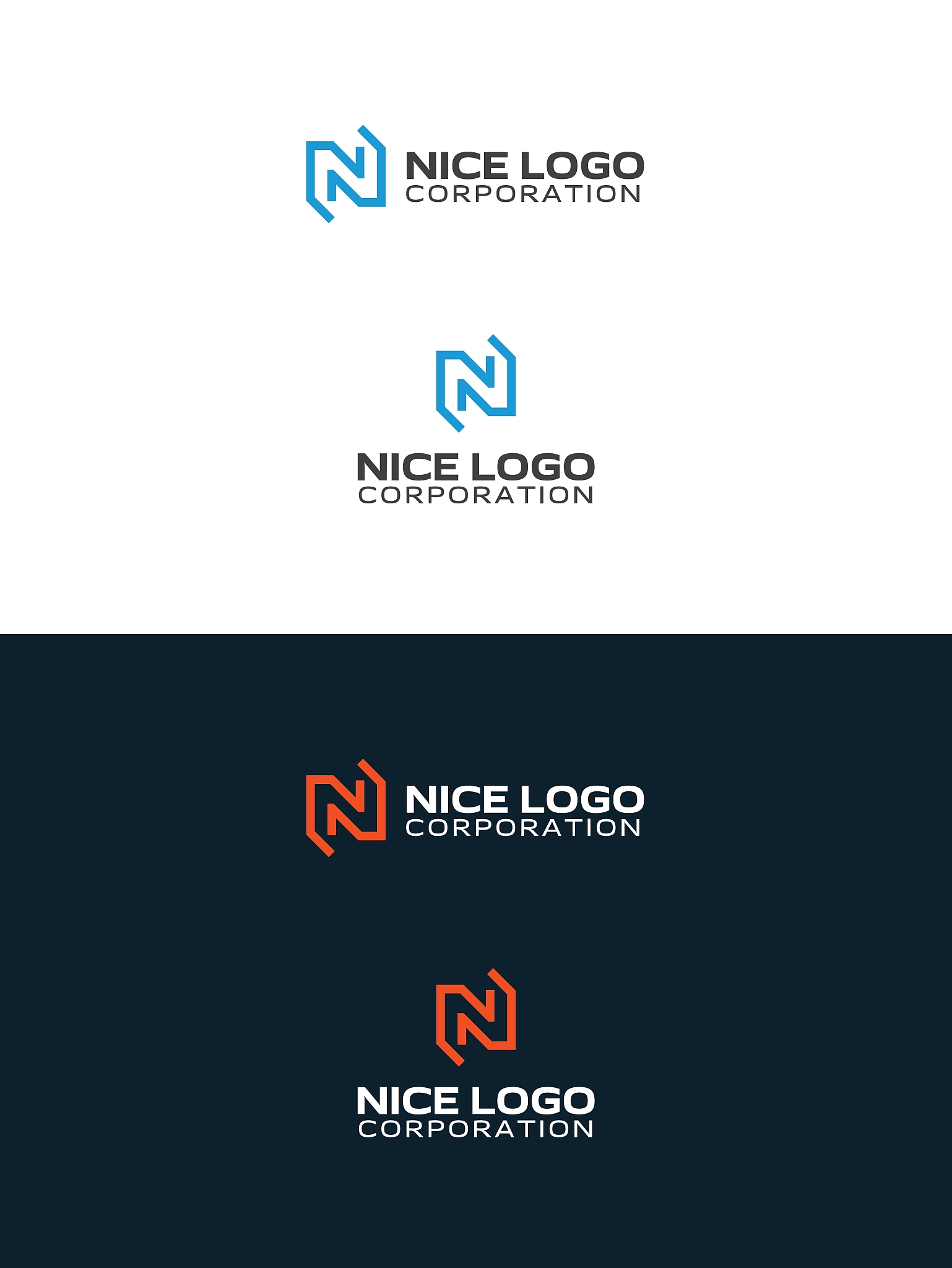 n letter logo