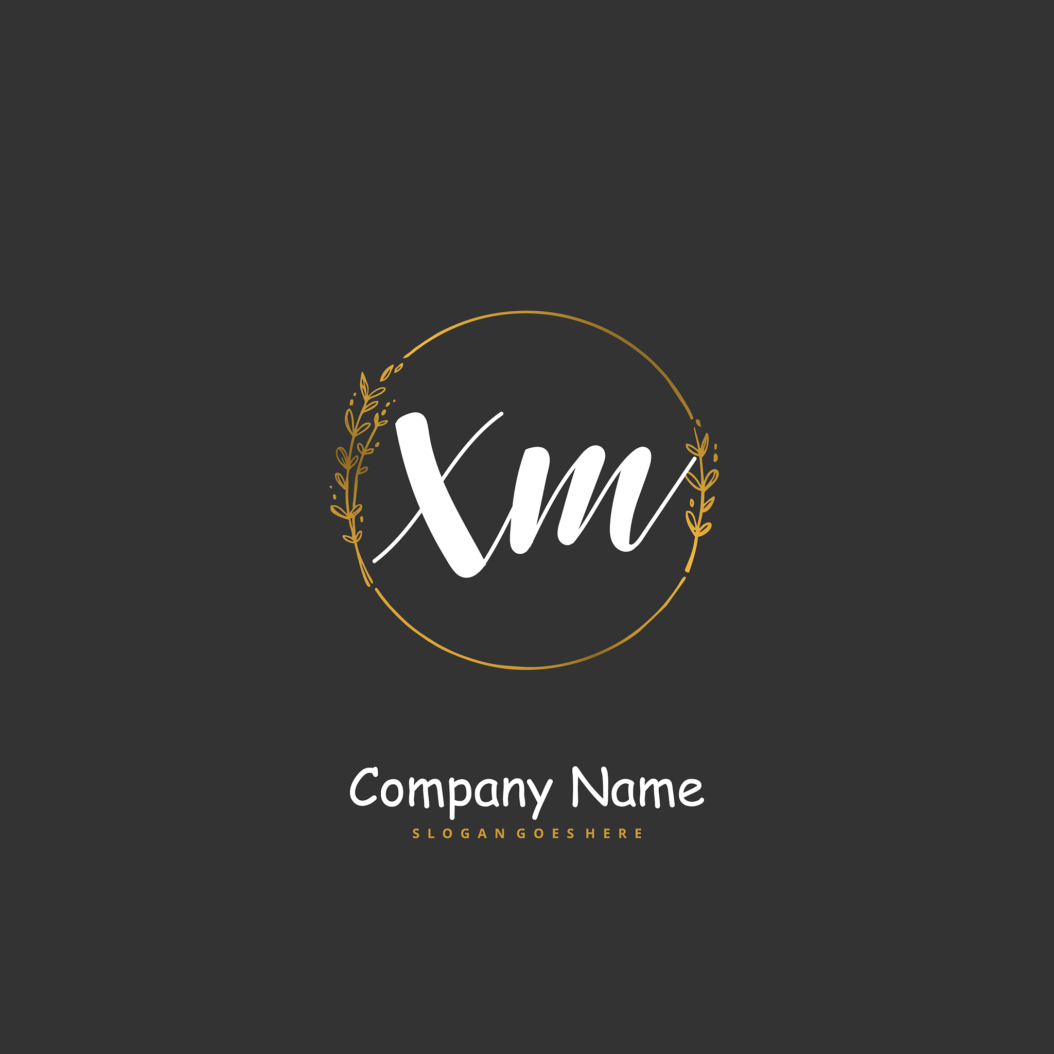 x m xm initial handwriting and signature logo