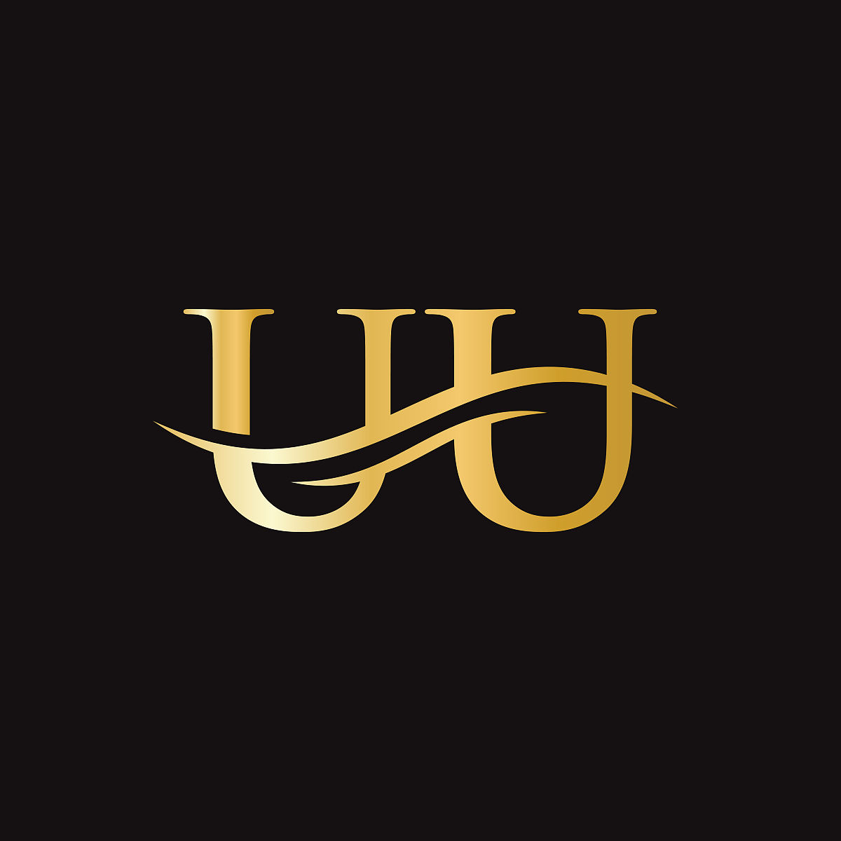 创意uu字母与豪华概念.现代uu标志设计为企业和公司的身份.