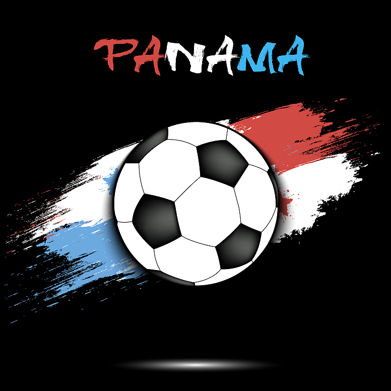 soccer ball and panama flag