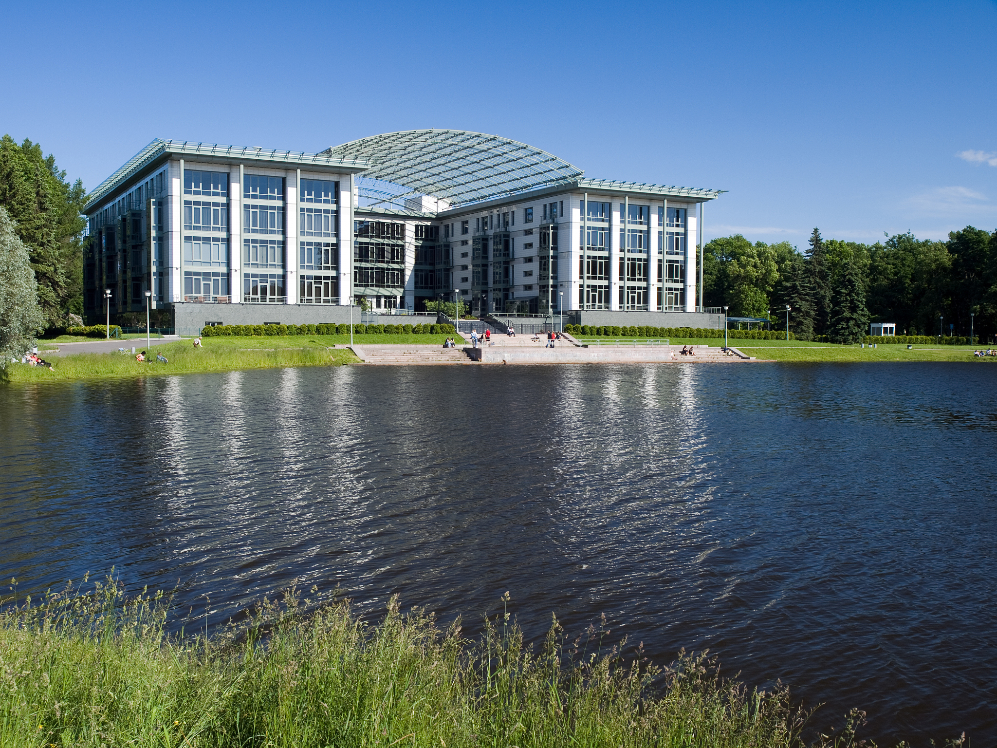 building on the lake