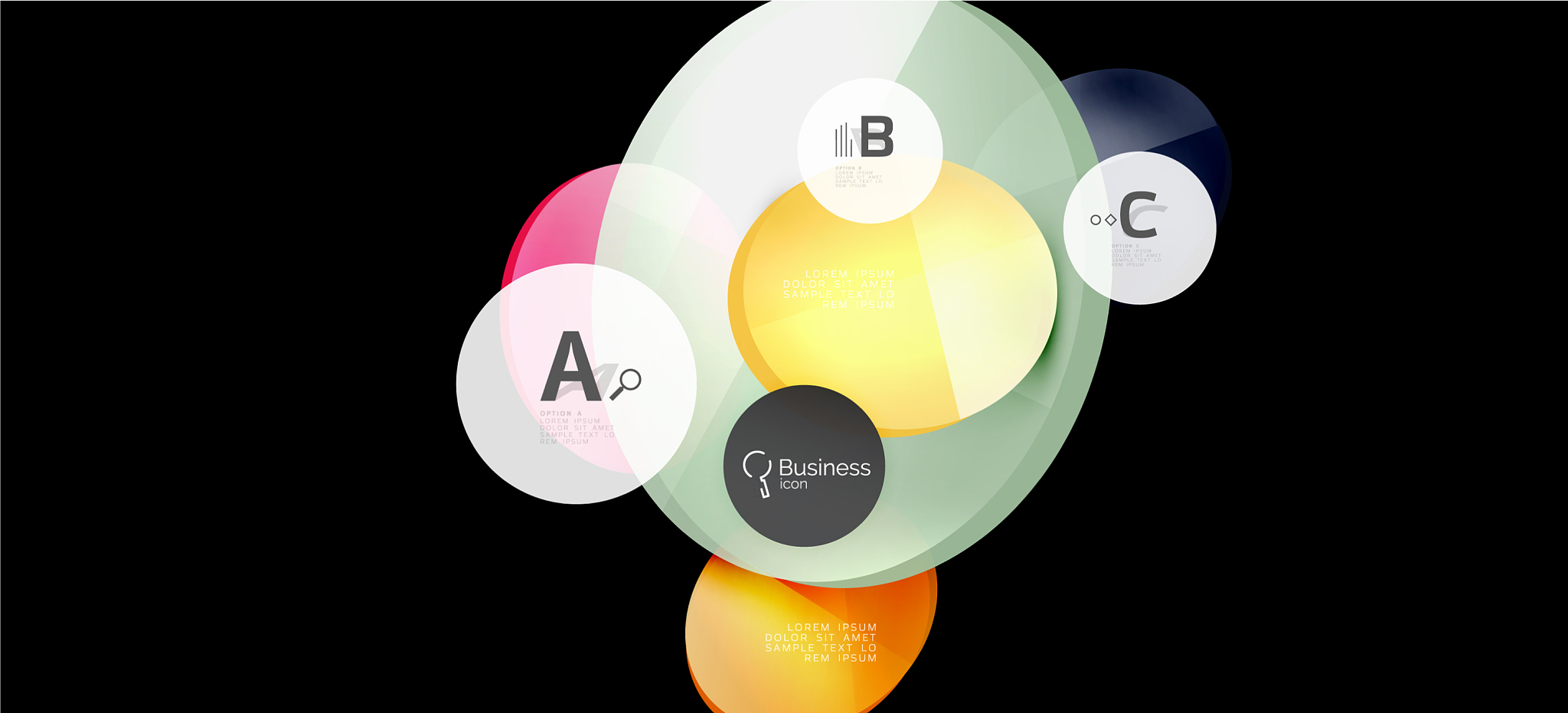 info graphics circles background success icon