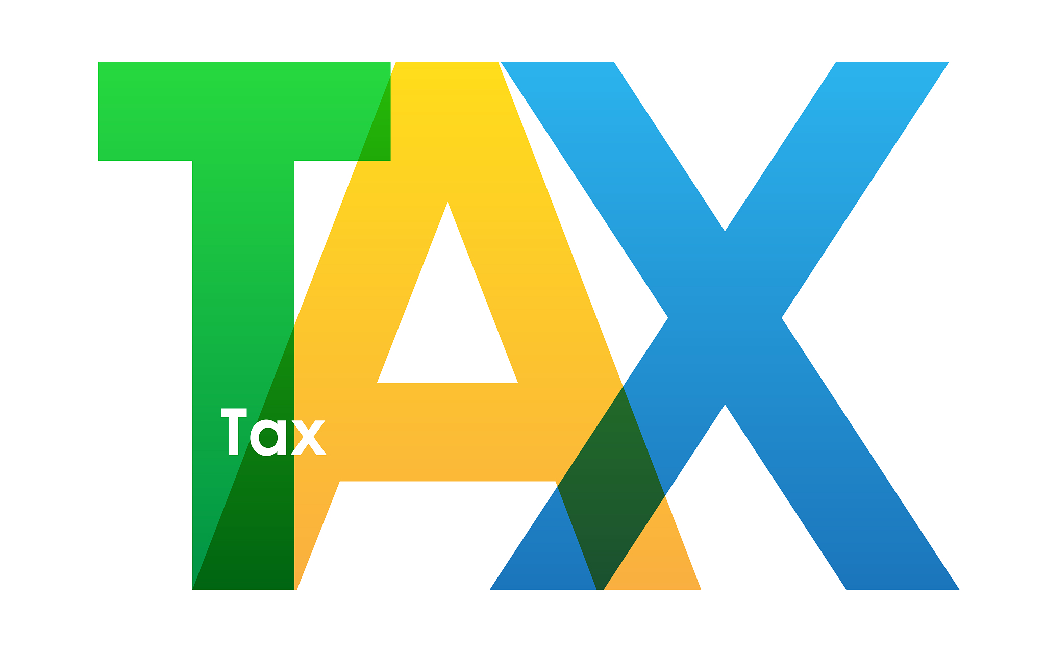 tax colorful typography banner