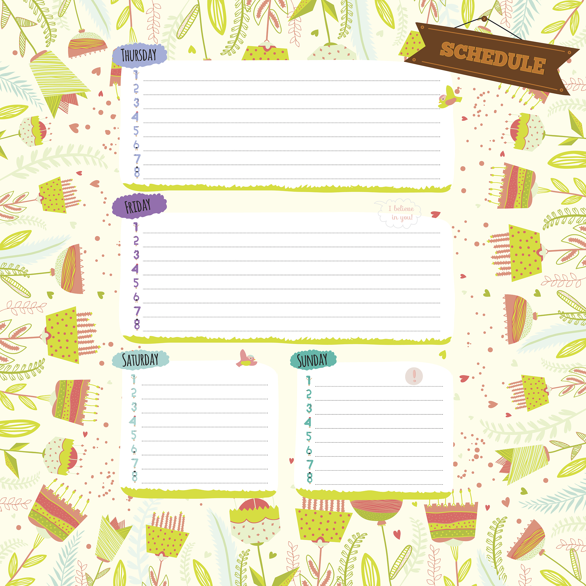 每日记录模板：记录你的生活点滴