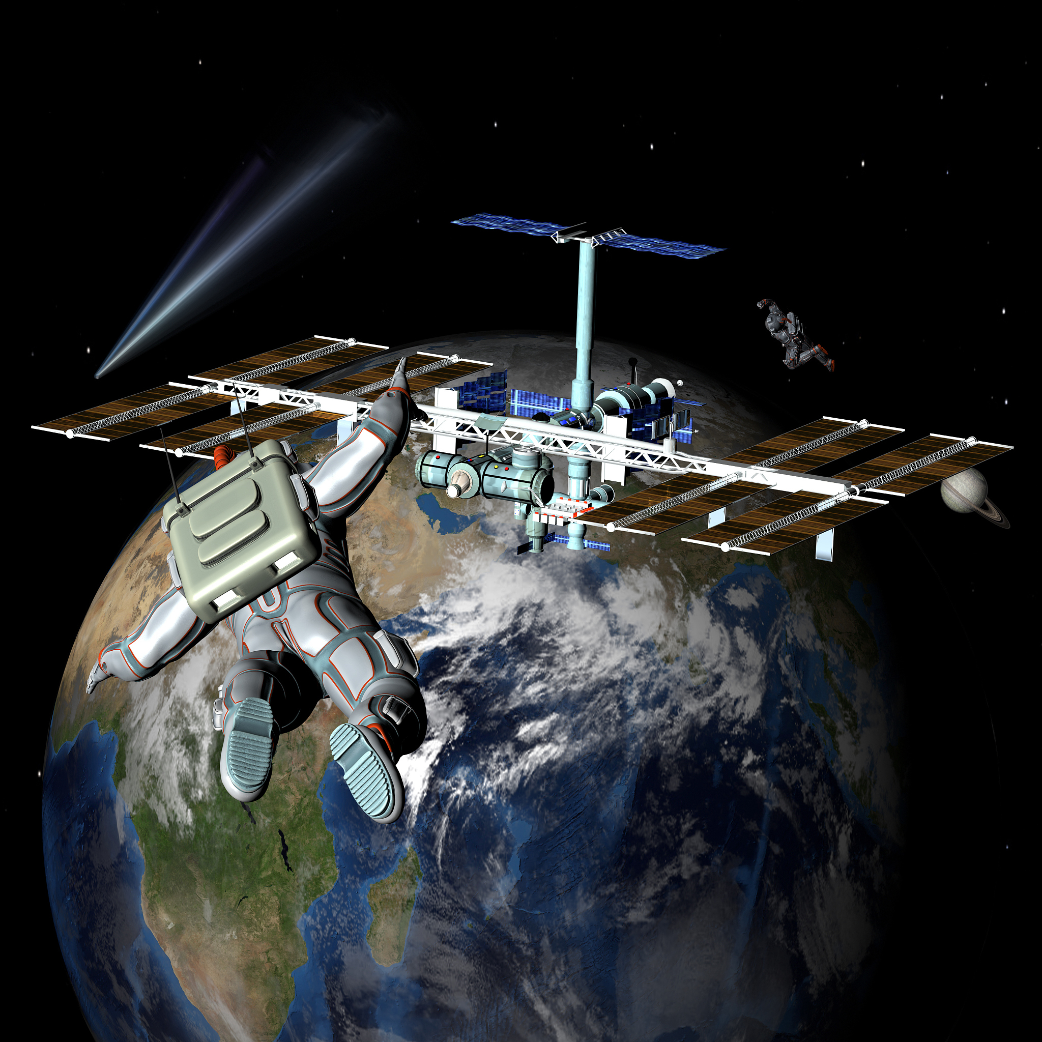 earth satellite space station